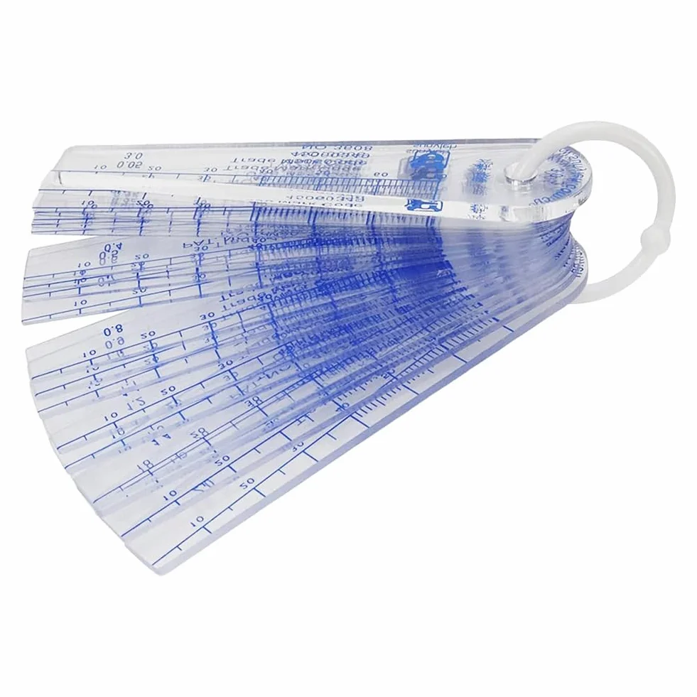 Calibro in plastica 0,05-3 mm misuratore metrico 21 fogli