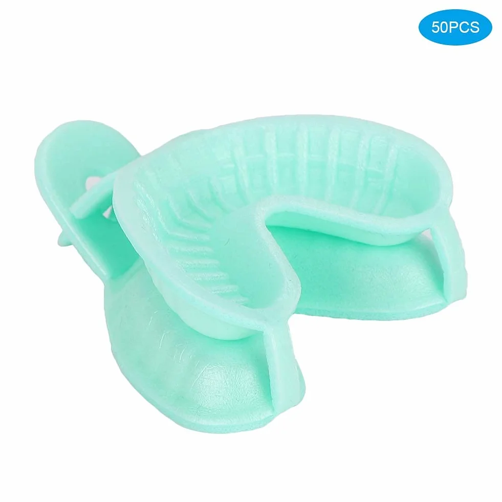 Vassoi dentali monouso al fluoro, doppio strato, kit 50 pezzi (S)