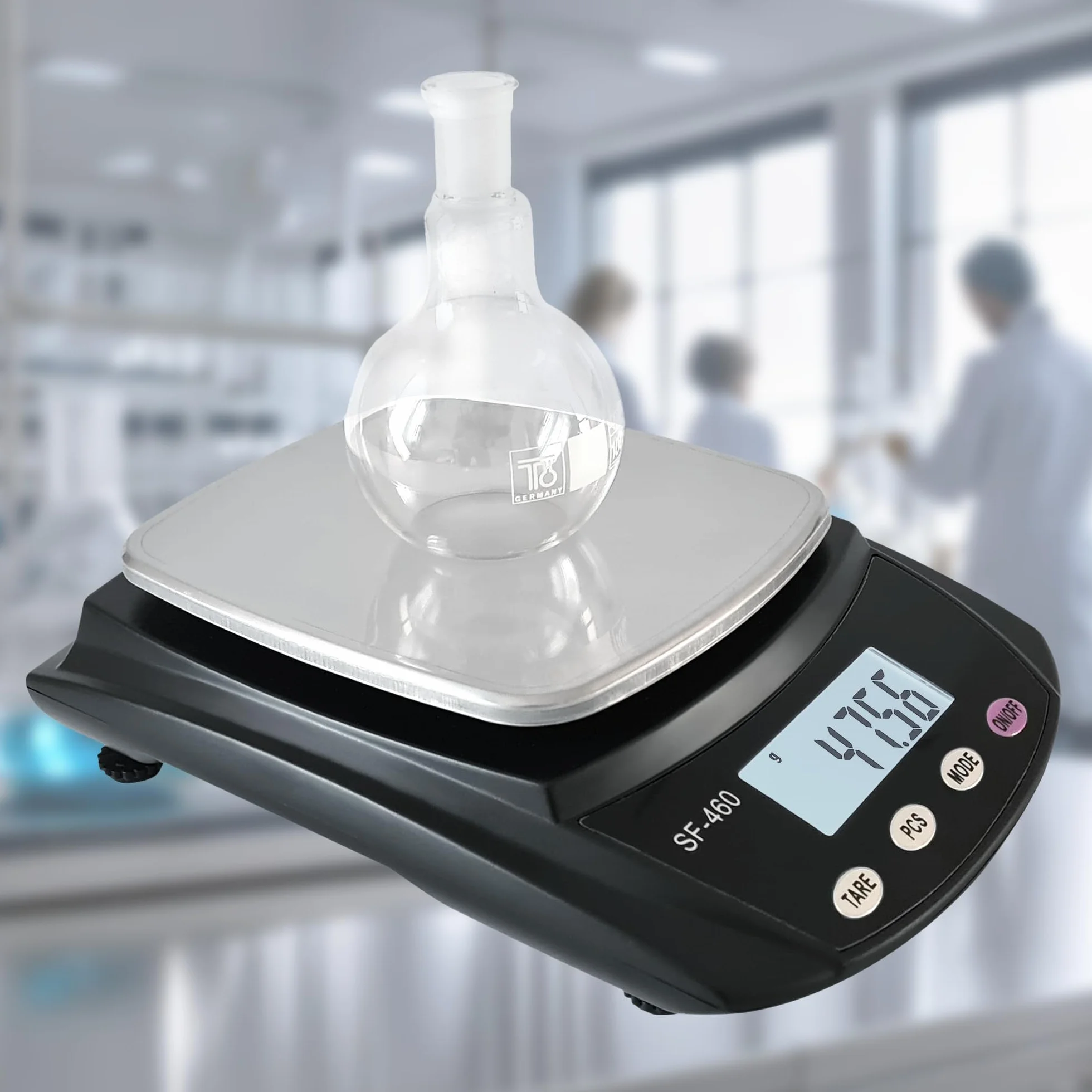 Eosphorus Bilancia Scientifica da Laboratorio 600g/0,01g, Bilancia Elettronica Portatile per Scuole e Chimica, Misurazione Precisa in Grammi e Carati, Doppia Alimentazione USB/AC