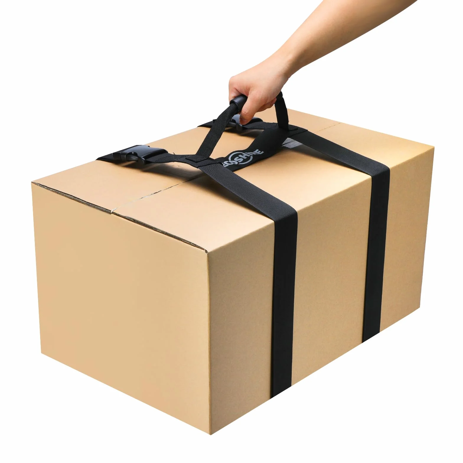 Cinghia per il trasporto con manico, cintura portatile per spostare e sollevare in modo sicuro scatole pesanti, cintura regolabile, cinghie per il trasporto a forma di H, adatta per cilindri