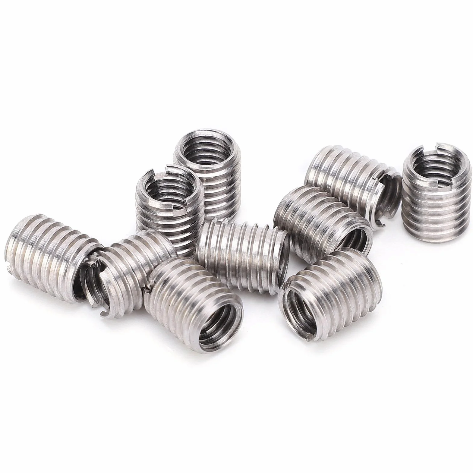 Riduttore Filettato M10 a M8 10 Pezzi Manicotto di Riparazione Inserto Filettato Acciaio Inossidabile