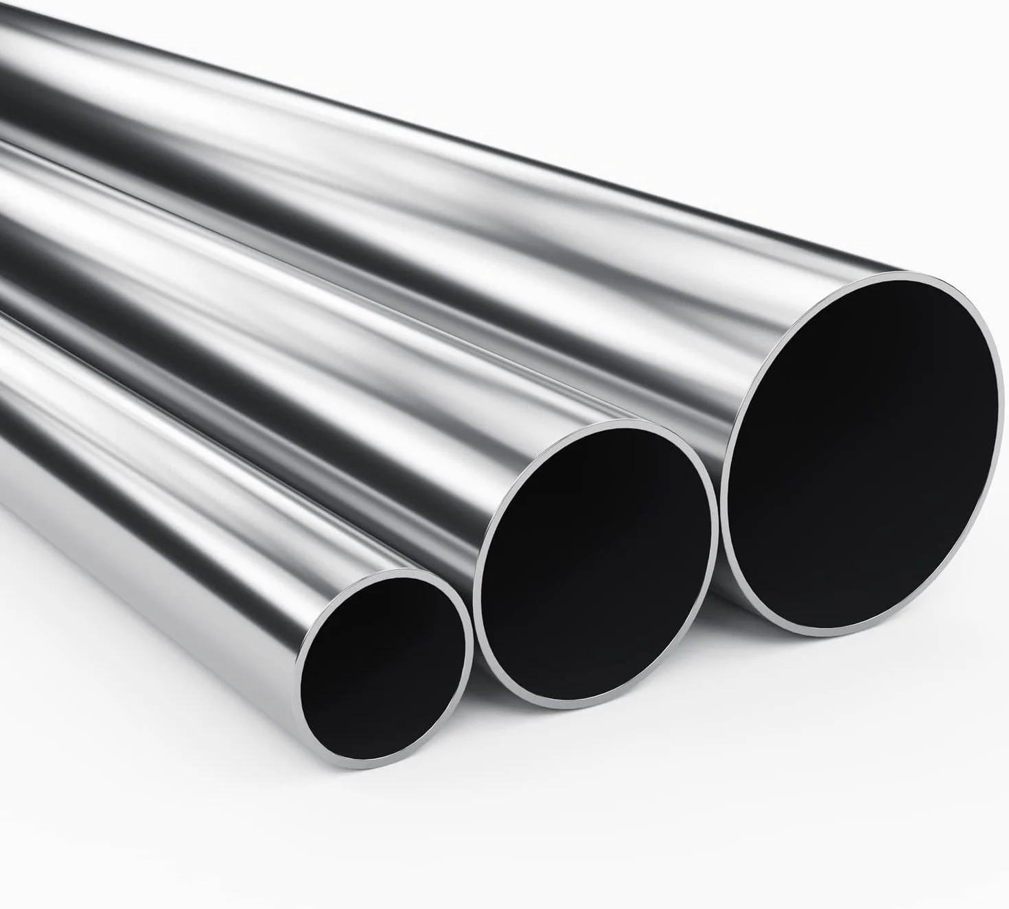 Tubo di scarico in acciaio inox V2A, diametro 50 mm x 1000 mm (1 m) di lunghezza, 1.4301 ideale per scarico e progetti artigianali