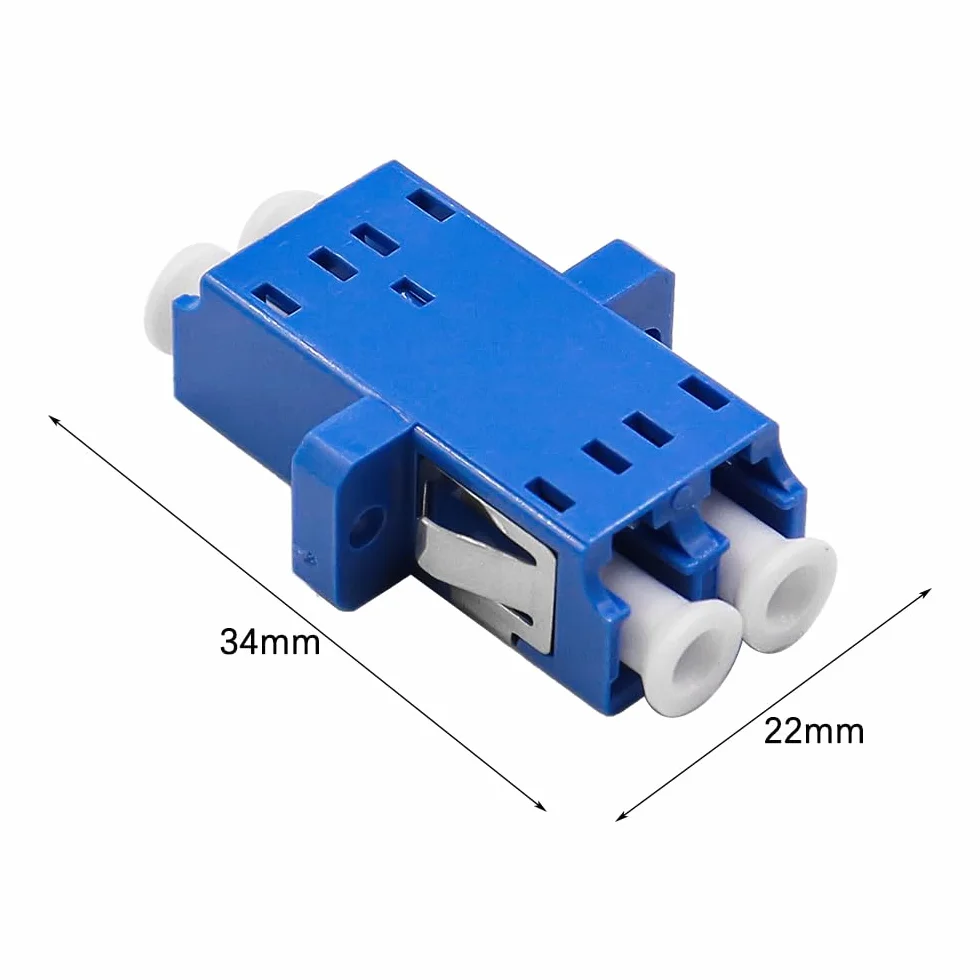DollaTek 10PCS Fibra Ottica LC a LC Adattatore Monomodale UPC Duplex Accoppiatore