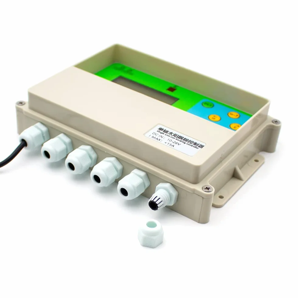 Toplionace Controller per Inseguitore Solare Automatico ad Asse Singolo, Sistema di Localizzazione Solare Automatico con Telecomando con Sensore di Velocità del Vento (Singolo Asse)