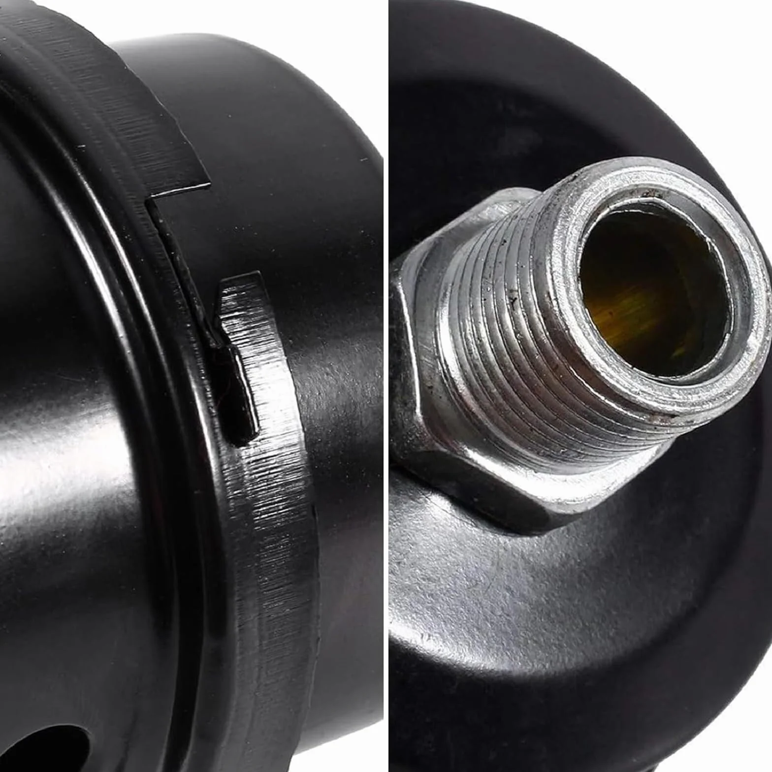 Filtro di Aspirazione Silenziatore Compressore D'aria 2 Pezzi 20mm Metallo 1/2" Filetto