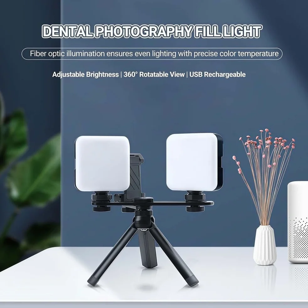 Dental Photography Aid - Supplemento luminoso di riempimento per fotocamere cellulari, ideale per cosmetologia e fotografia macro di prodotti