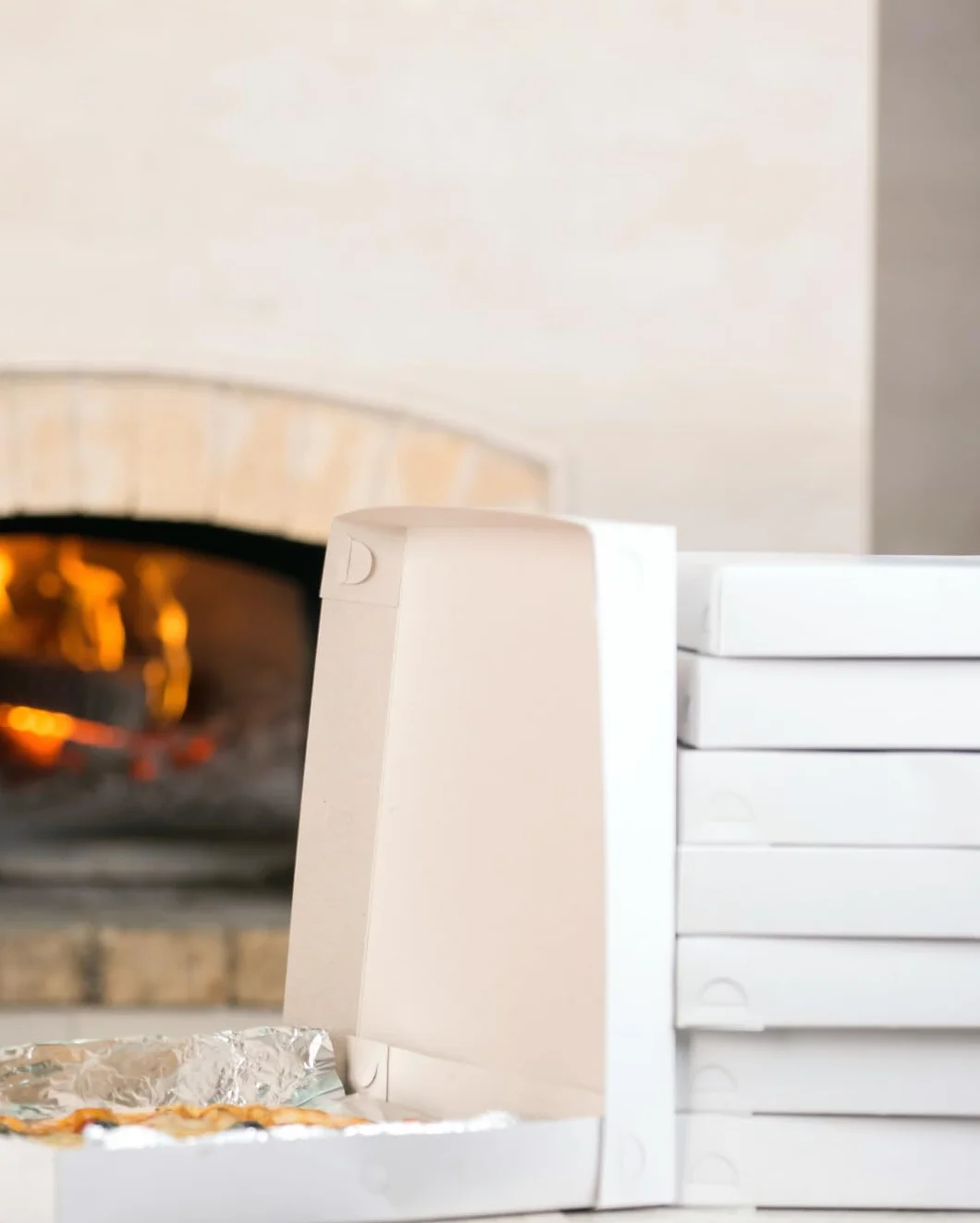 Scatole per Pizza 33 x 33 cm Cartone bianco robusto cellulosa sostenibile 50 pezzi
