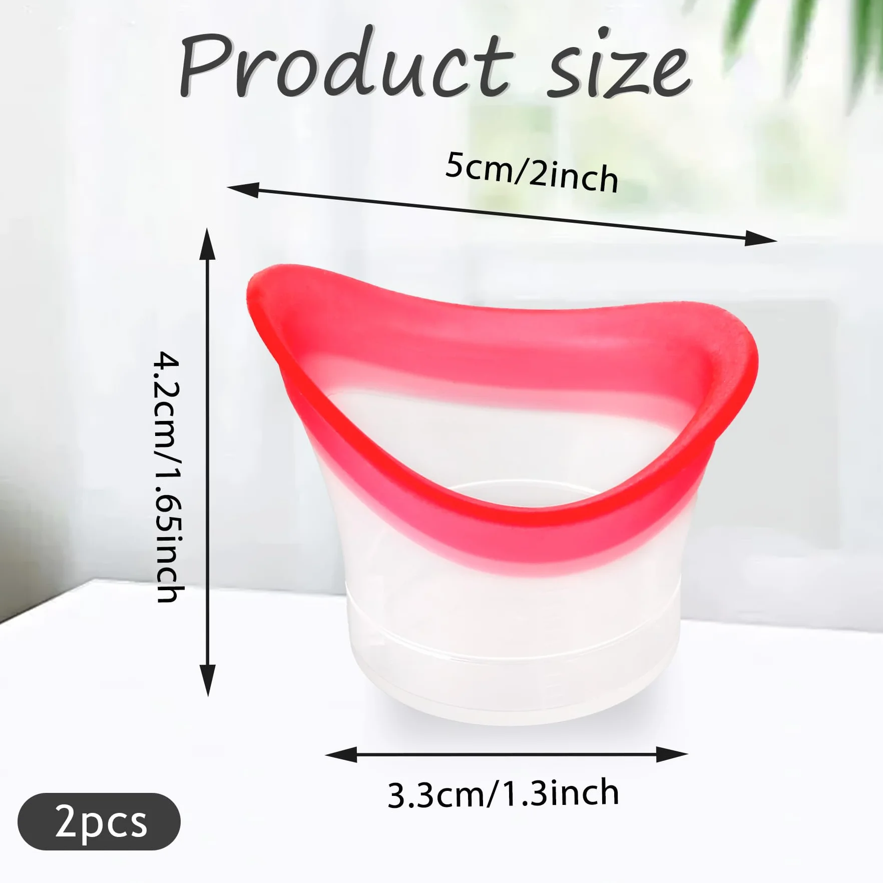 Set 2 Pezzi Occhiere in Silicone per Lavaggio Occhi Riutilizzabile