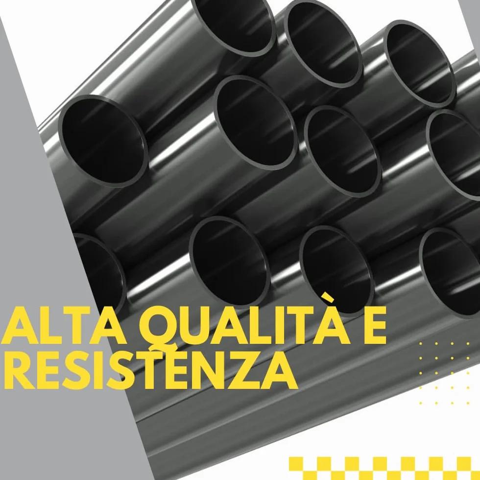 Tubo di scarico in acciaio inox V2A, diametro 50 mm x 1000 mm (1 m) di lunghezza, 1.4301 ideale per scarico e progetti artigianali