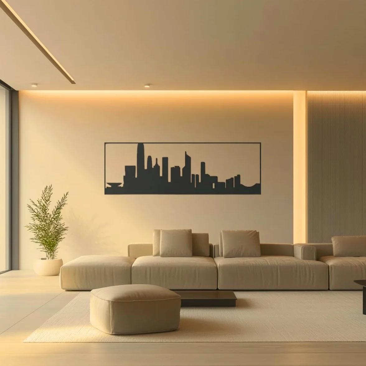Profilo in Alluminio Bianco mod. Aura 2 metri per Cartongesso per Strisce LED (Cover Opaca)