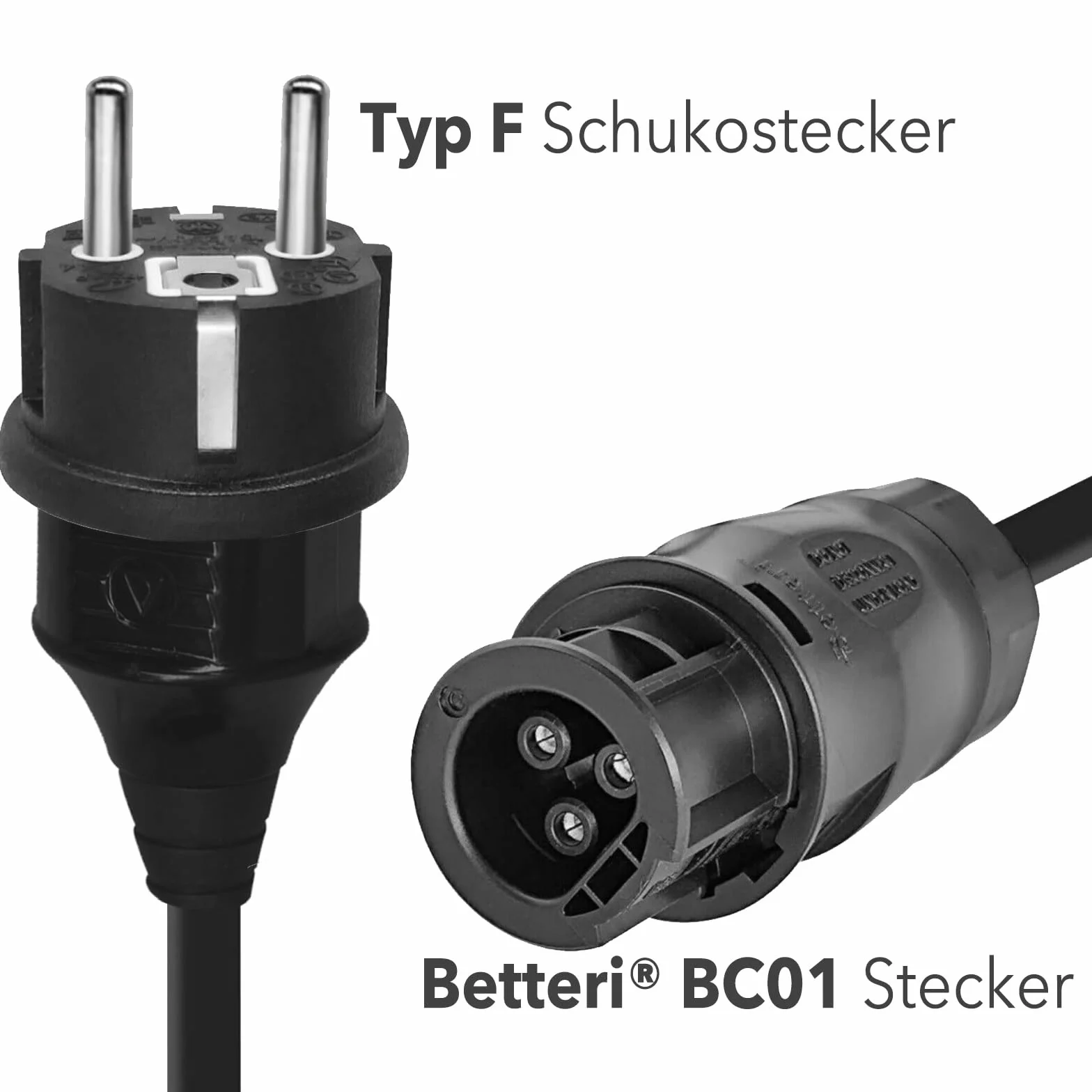 enjoy solar® Cavo di collegamento 3m per microinverter – Betteri® BC01 a Schuko, Plug & Play, compatibile con impianti fotovoltaici da balcone