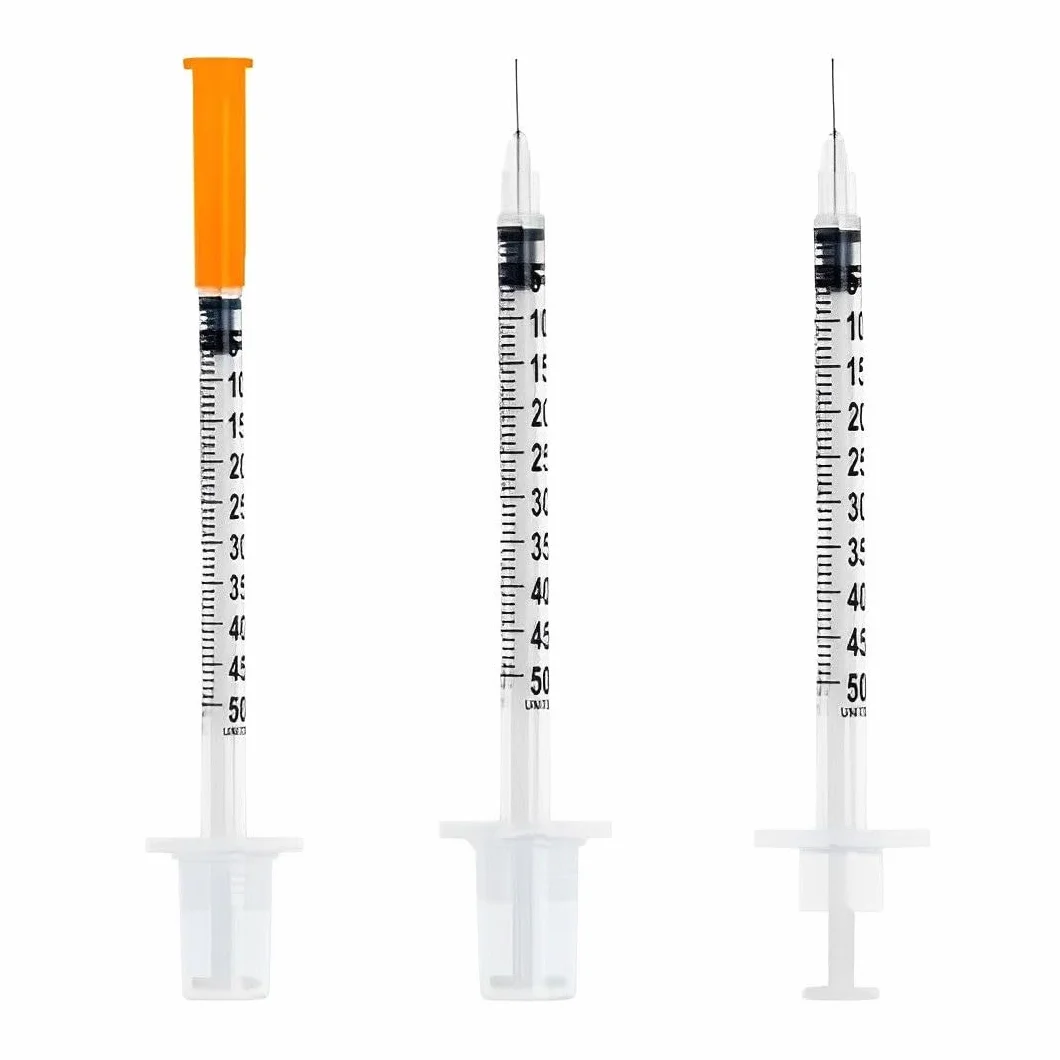 Bio siringhe 0,5 ml 30G x 8 mm U-100 in plastica monouso sterili confezione da 10 pezzi