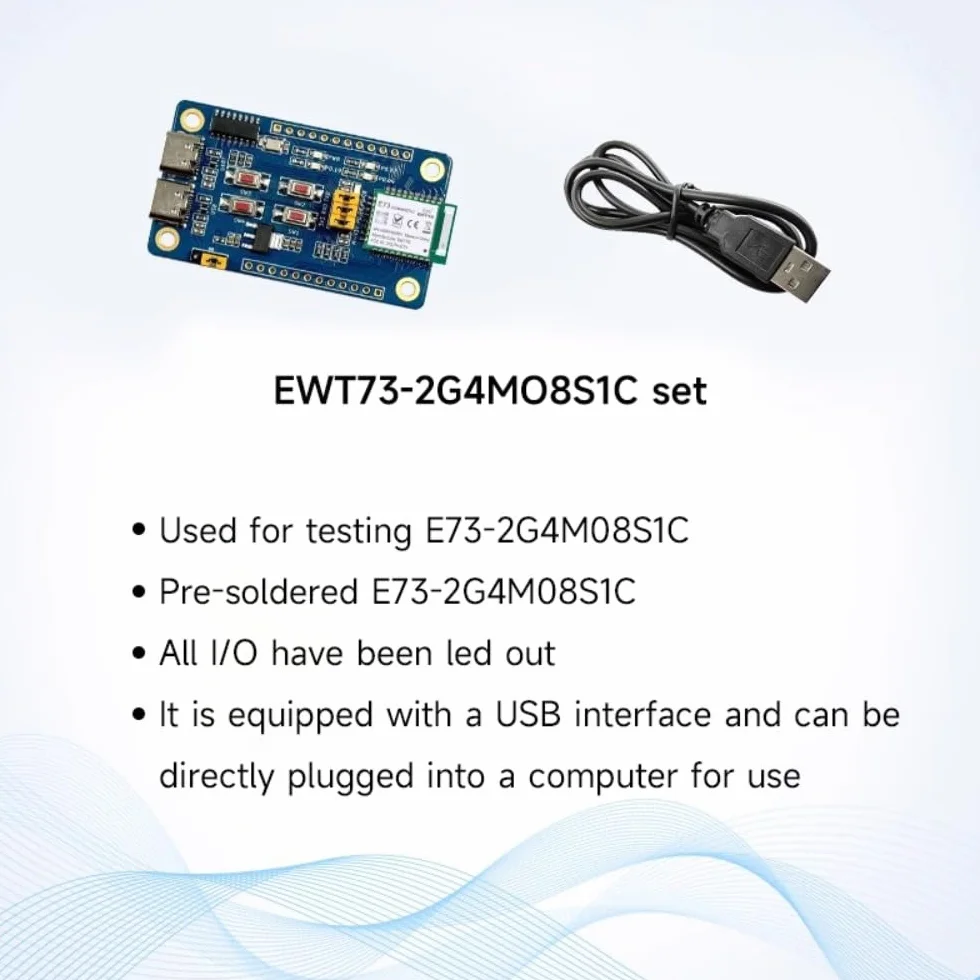 NRF52840 Ble4.2/5.0 Scheda di prova EWT73-2G4M08S1C Pre-saldato E73-2G4M08S1C modulo ricetrasmettitore RF ARM CORTEX-M4 Core Low Power Industrial Grade