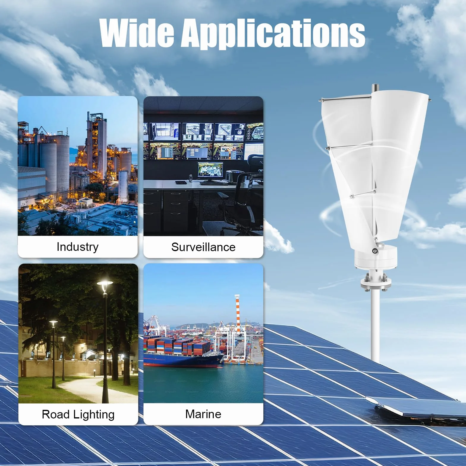 Generatore di turbine eoliche verticali da 500 W 12 V con regolatore eolico a levitazione magnetica verticale turbine eoliche,turbine eoliche domestiche,Per casa, giardino, barca