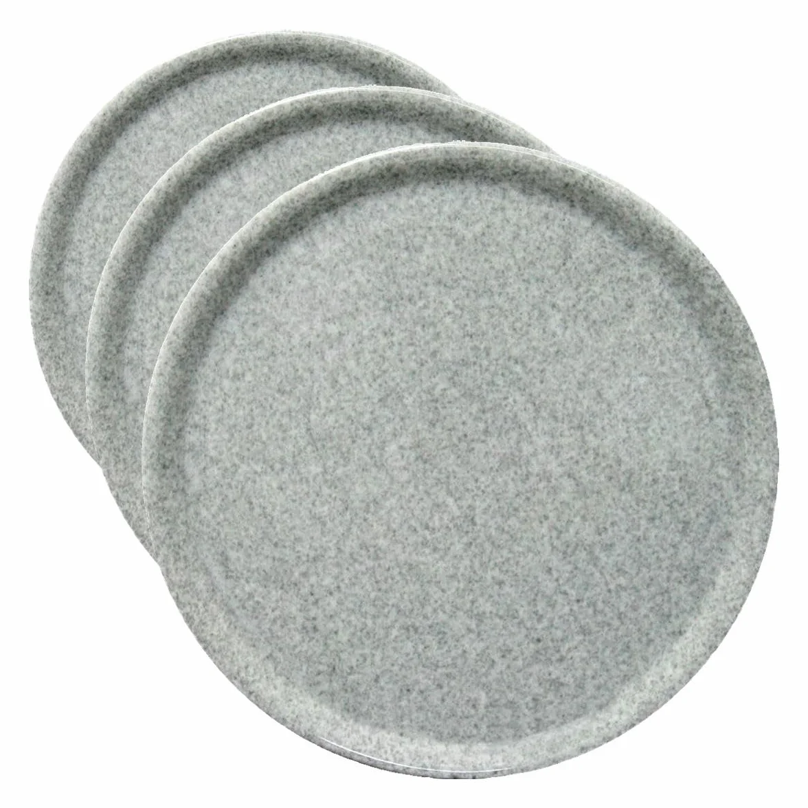 HENDI Piatto per pizza rotondo porcellana granito ⌀330 mm grigio Confezione da 3