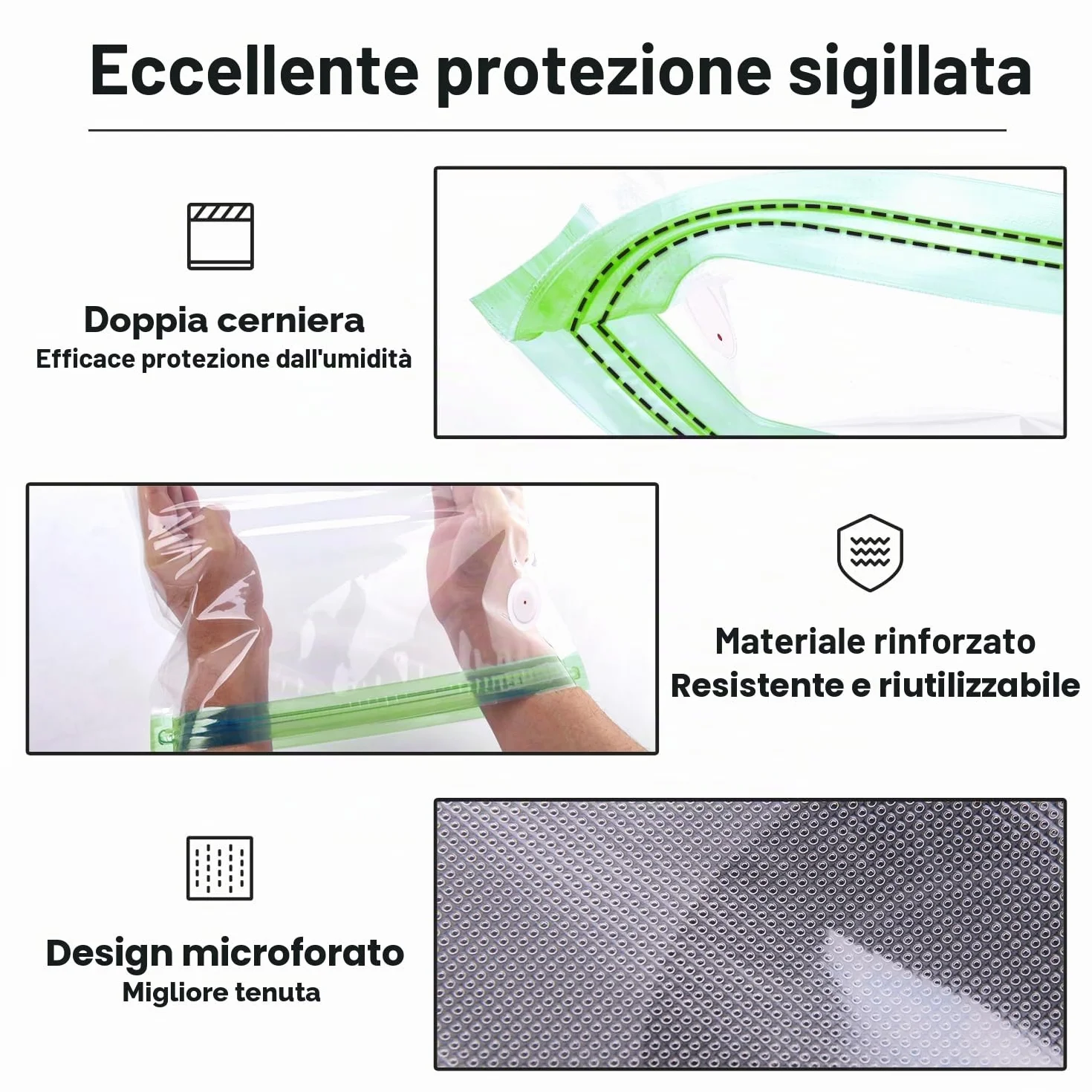 eSUN Upgrade Kit Sottovuoto, 10pz Stampante 3D Filamento Compressione Sottovuoto con pompa USB, riutilizzabile filamento a prova di umidità sacchetto sigillato sottovuoto