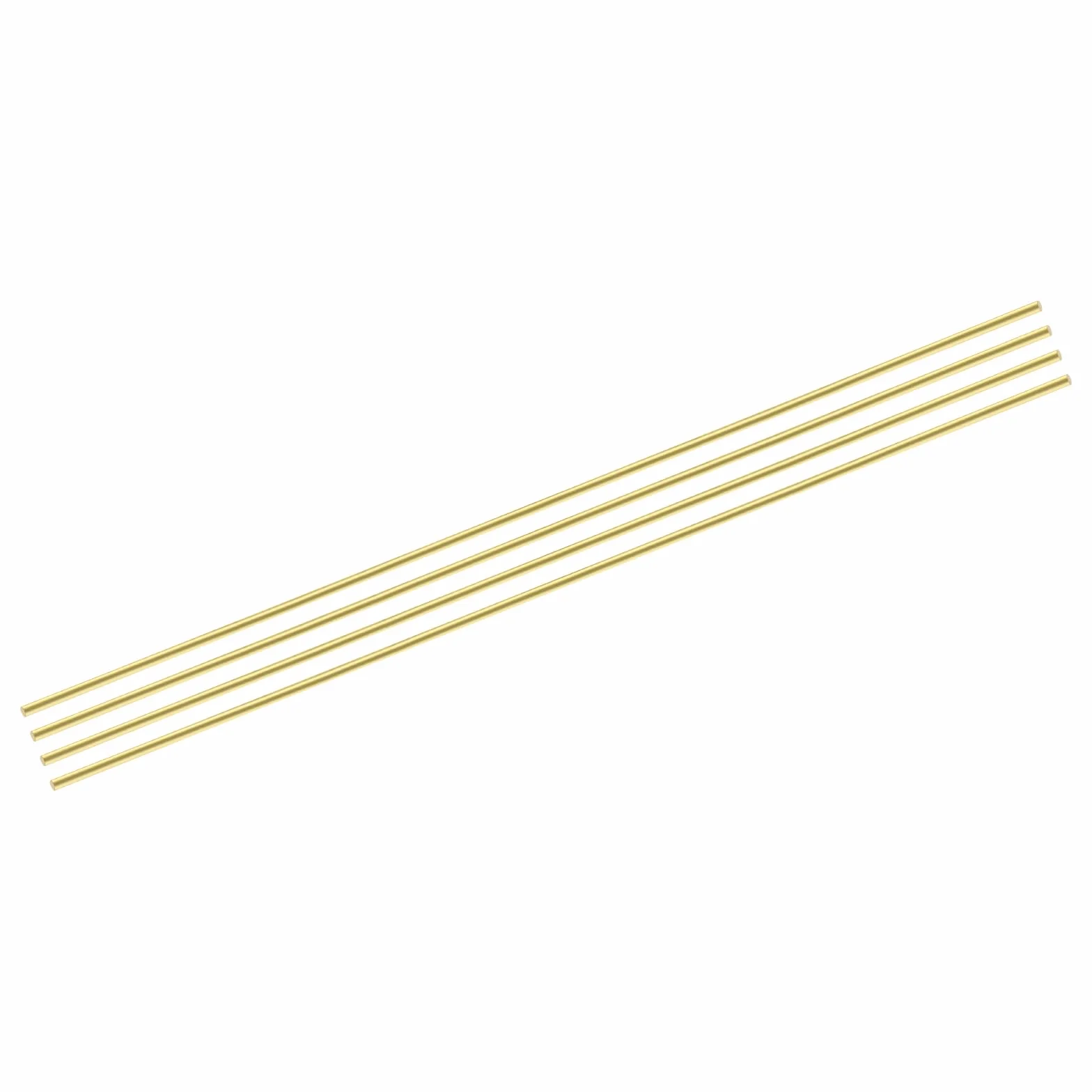 Asta Tonda in Ottone Massiccio 3mm 1/8" x 300mm 12" 4pz per Manici Coltelli Fai Da Te