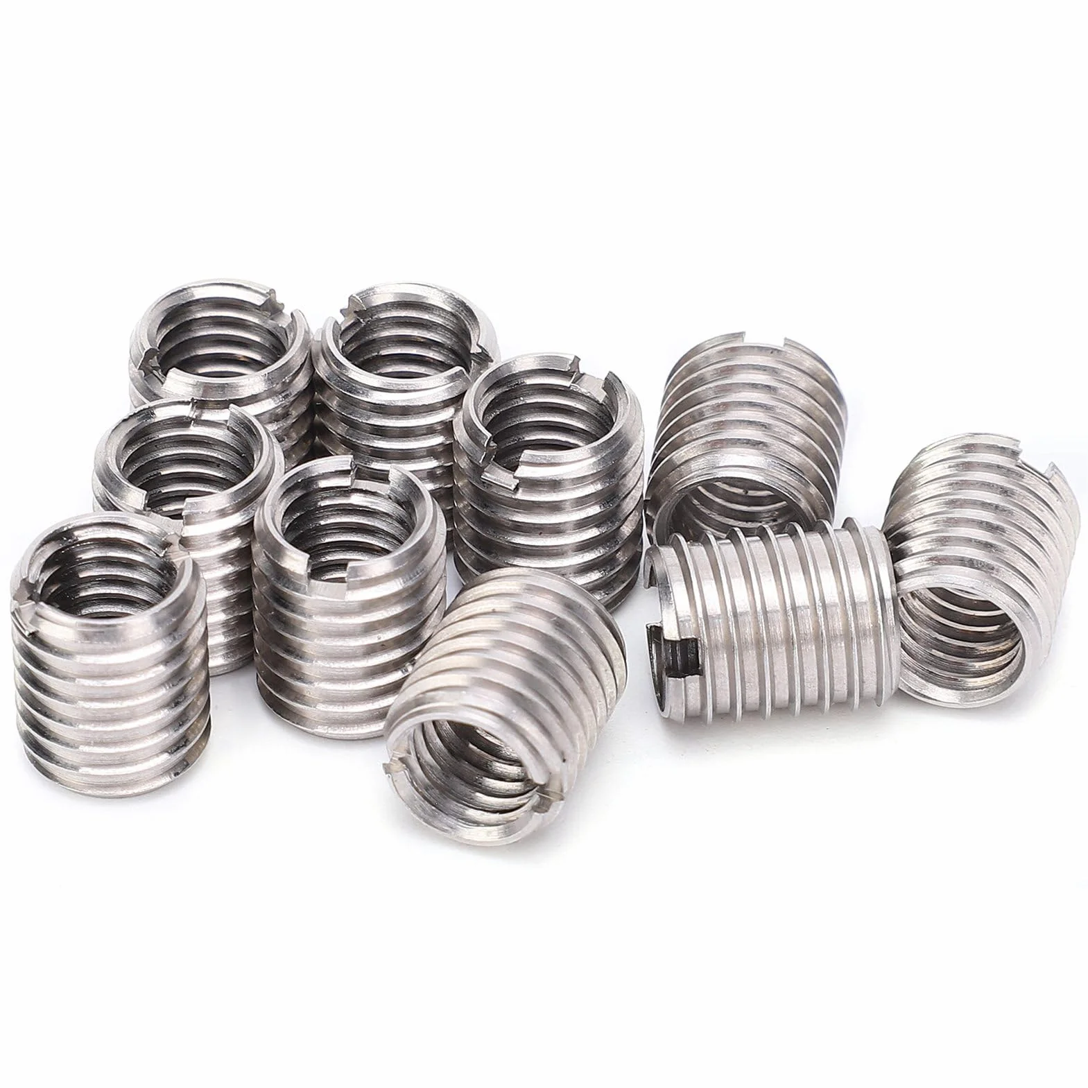 Riduttore Filettato M10 a M8 10 Pezzi Manicotto di Riparazione Inserto Filettato Acciaio Inossidabile