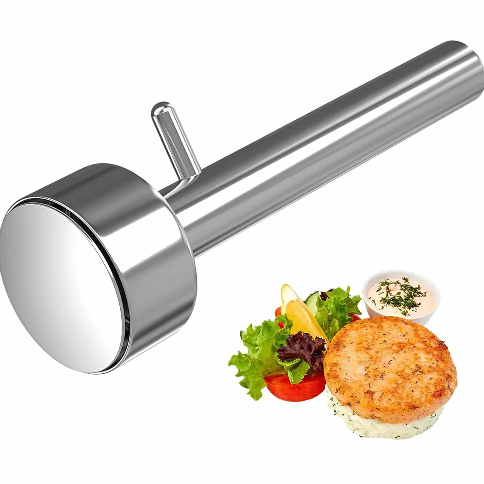 Falafel Portionierer, Paletta Professionale per Falafel, Paletta per Falafel da 4 cm, in Acciaio Inox,Spessa Falafel Maker Scoop, Acciaio Inox Paletta per Falafel per Fare Falafel/Polpette