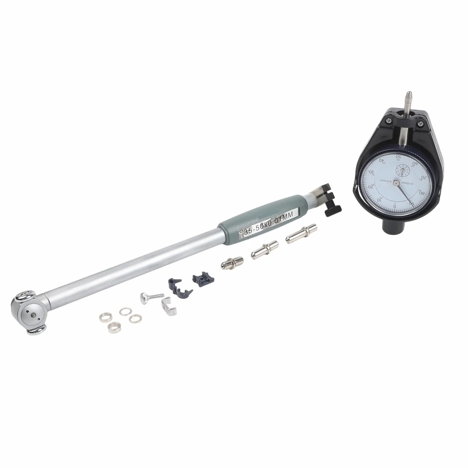 Strumento di misurazione del diametro interno di precisione di 0,01 mm, con kit di 12 sonde in acciaio inossidabile (35-50 mm)