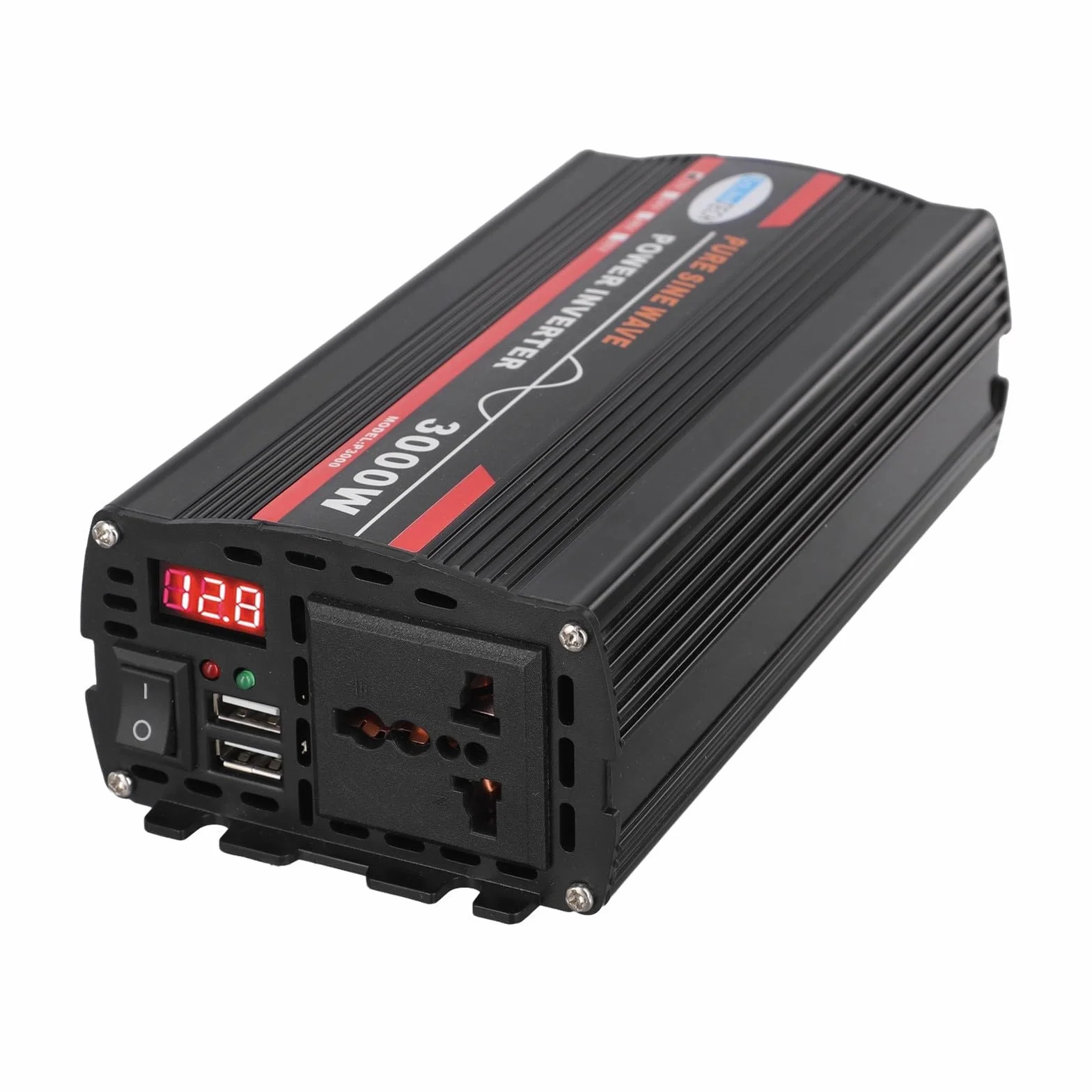 Soluzione energetica sostenibile Inverter a onda sinusoidale pura da 3000 W, ideale per avventure all'aperto (24 V 220 V)