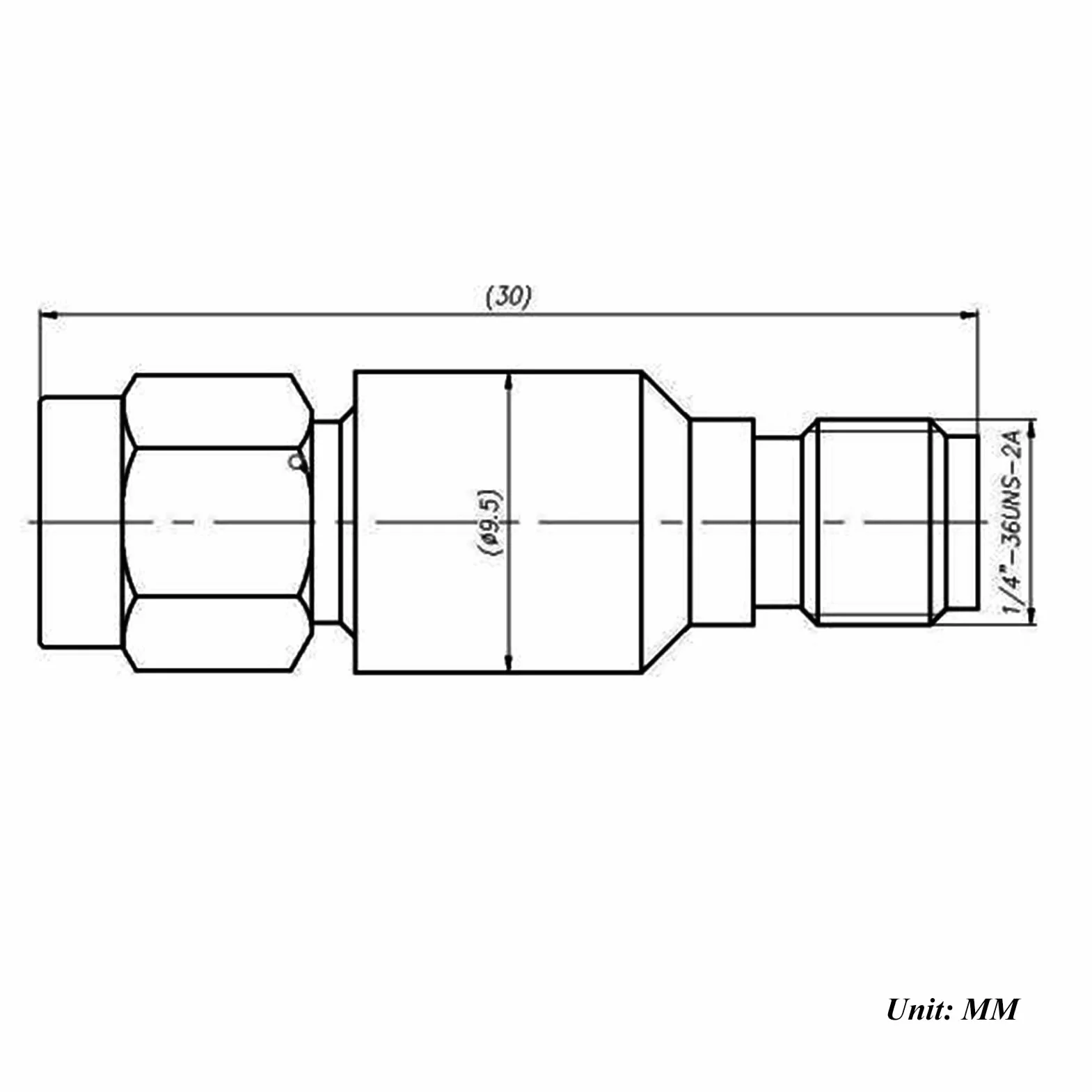 TOJOIN 2PCS Attenuatore Coassiale RF, da CC a 8GHz 50ohm Attenuatore Fisso da SMA Maschio a SMA Femmina, 2W 30dB per Comunicazioni Mobili Radar Dell'aviazione (2W 8G 30dB-2pcs)