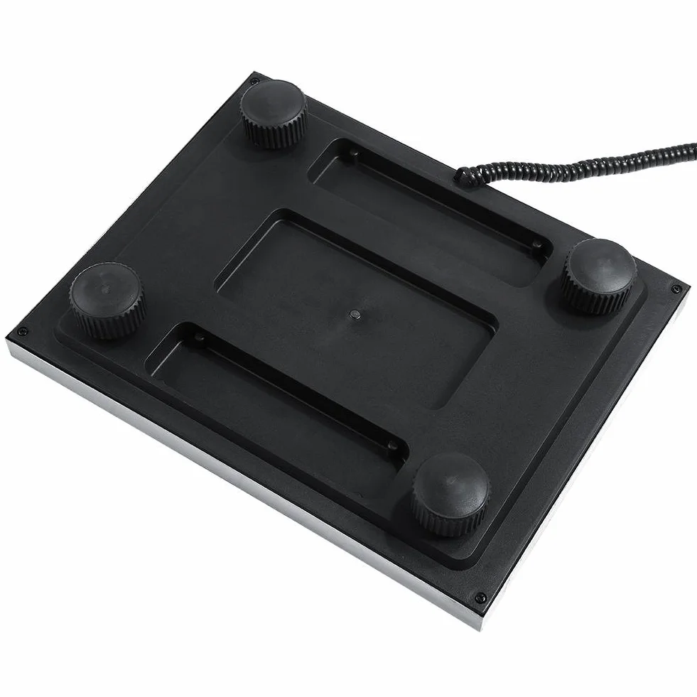 Cocoarm Bilancia a piattaforma in acciaio inox impermeabile 300 kg display LCD
