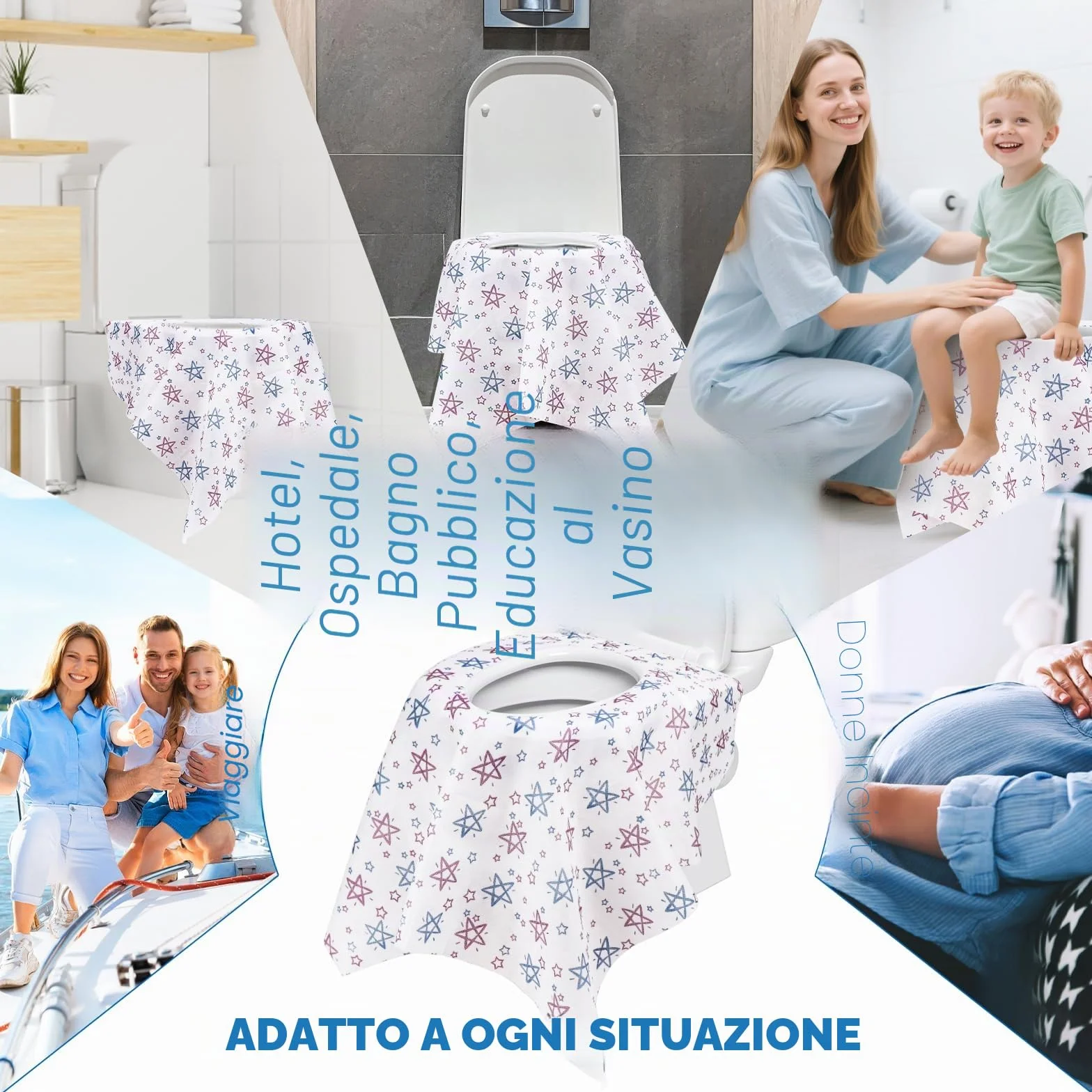 Coprisedile per vasino usa e getta impermeabile, misura grande, 20 pezzi