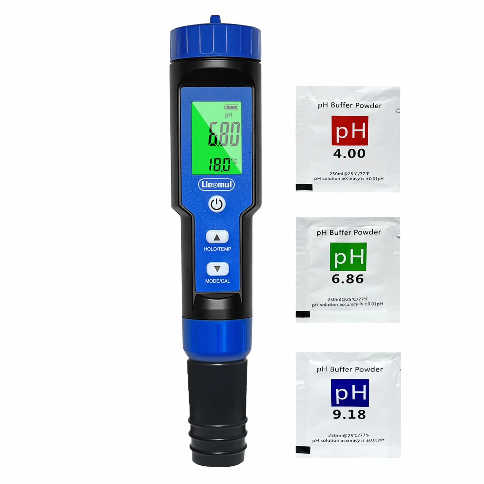 Misuratore pH 7 in 1, PH TDS EC SALT ORP S.G Temperatura Meter, professionale Tester Qualità Acqua ad alta precisione con copertura protettiva con spugna per piscina, acquario, acqua potabile