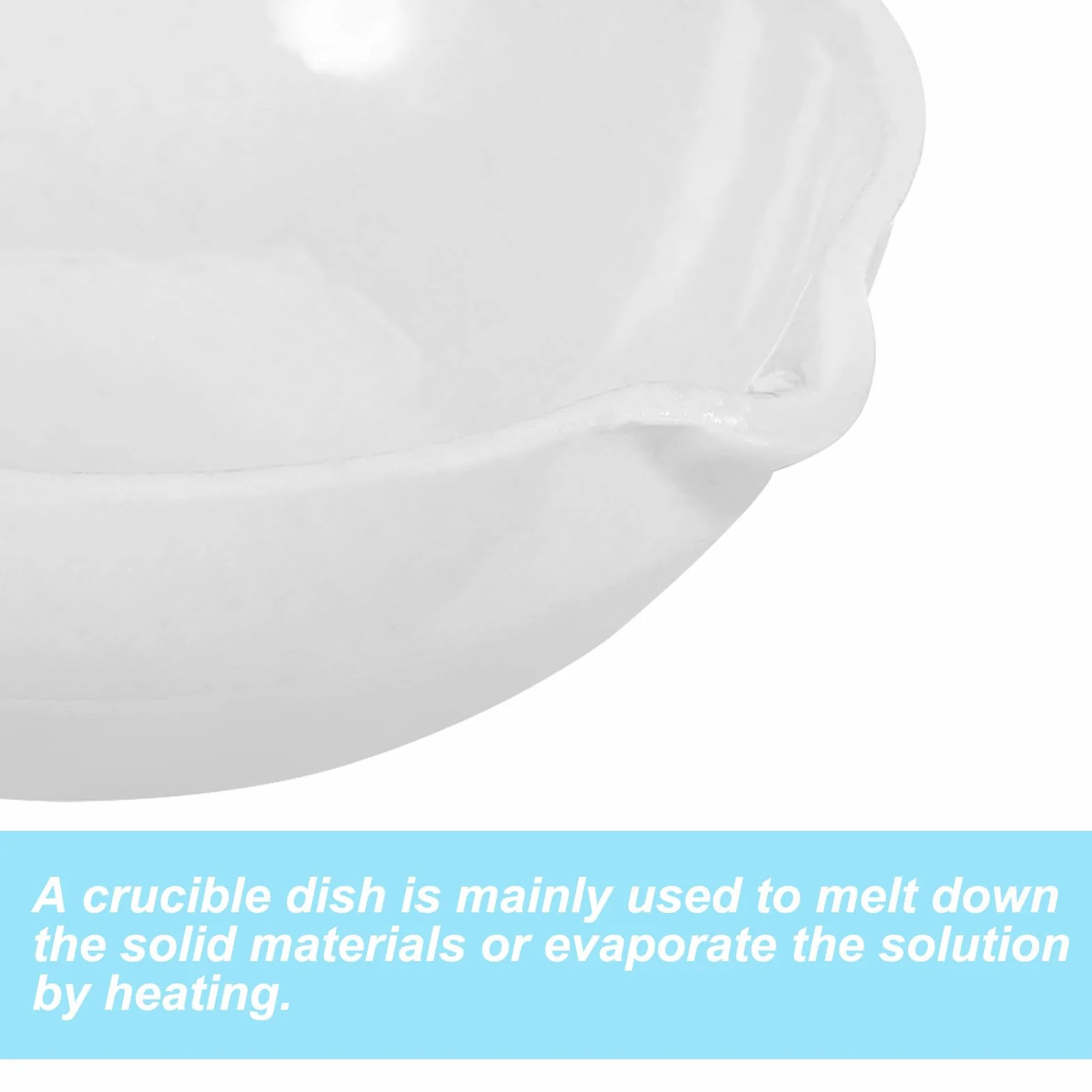 PATIKIL 75ml Piatto Crogiolo Porcellana Vaschetta Evaporazione Ceramica Vaso Tazza per Fondere Squagliare Raffinare