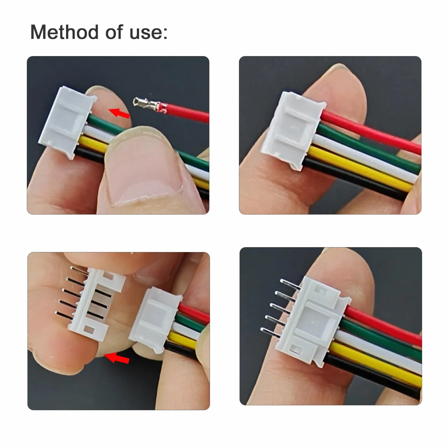 JST-PH 2.0 mm Connettore Kit 420 Pezzi, 2-6 Pin Maschio Femmina, 22AWG Pre-Crimpato Cavi