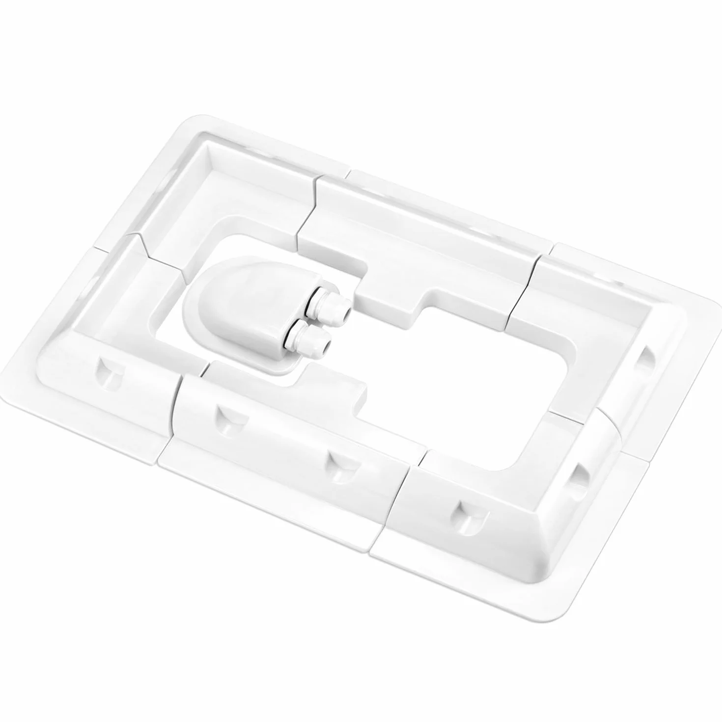 QWORK® Staffe di montaggio per pannelli solari, senza trapano, per camper, tetti, bianco, 7 Pz