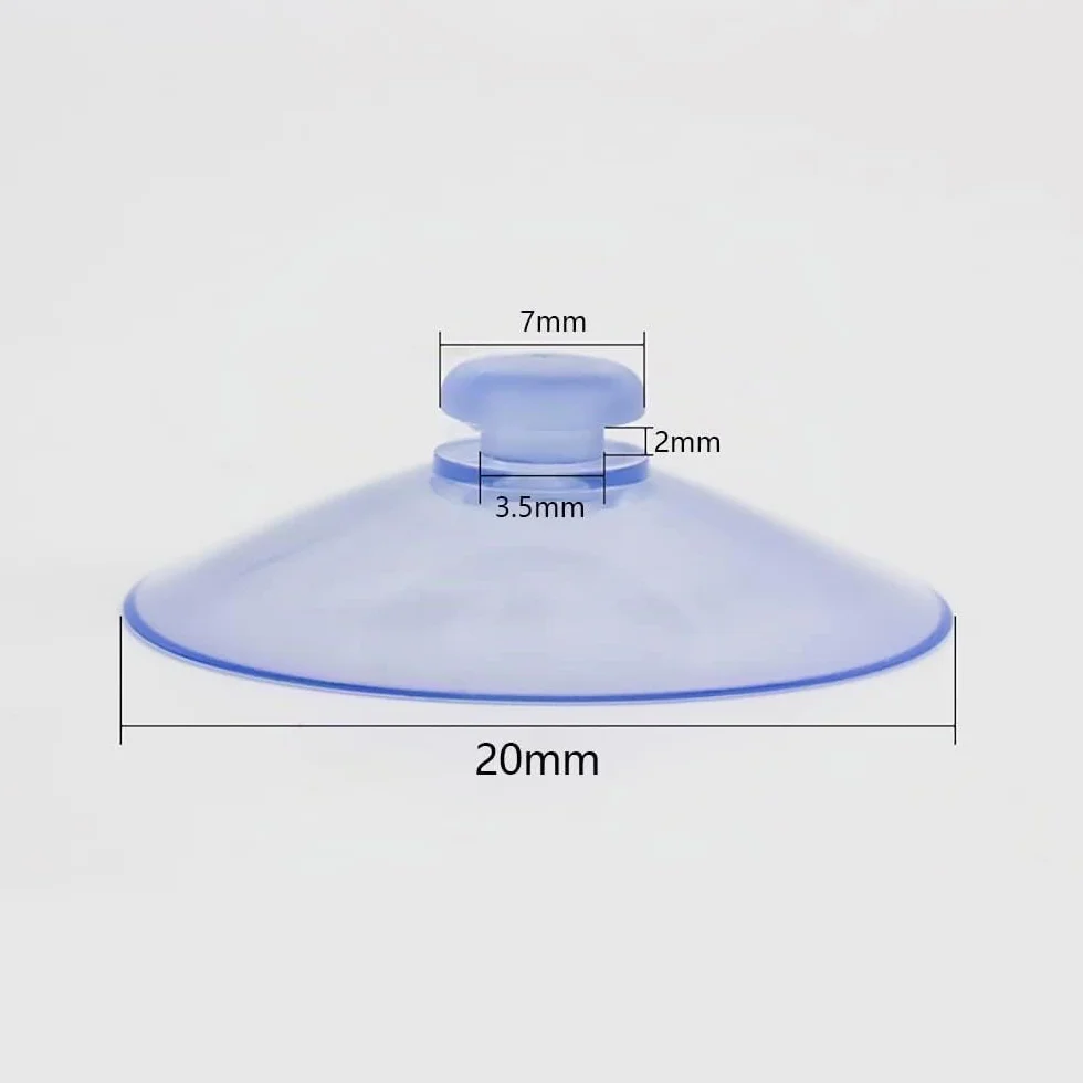 30 Pezzi 20mm Ventose Rotonde Ventosa in Plastica Trasparente Senza Ganci Forte Supporto di Aspirazione Adesivo per la Decorazione Domestica