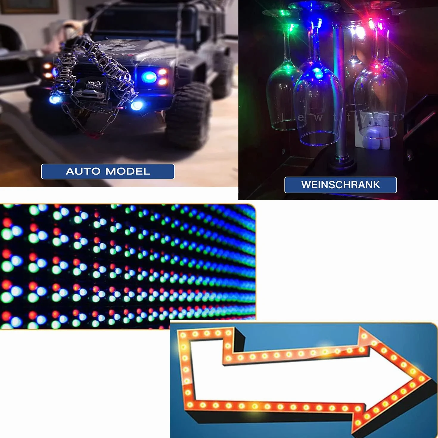 RUNCCI-YUN 100 Pezzi 5 Colori 12V LED Diodi ad Emissione, 5mm Luminosa Luce a Diodi LED Precablata, Led Modellismo + 100Pezzi 5mm Supporto in Plastica del Diodo(Bianca, Rosso, Blu, Verde, Giallo)