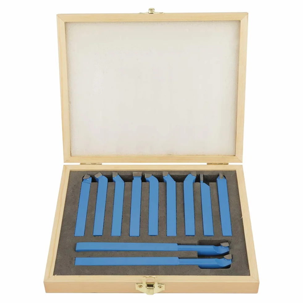 Utensili per Tornio a 11 Pezzi, Utensili per Tornio in Metallo, Set di Utensili per Tornitura per Tornio in Metallo Duro Set di Fresatura per Saldatura per Tornio in Metallo