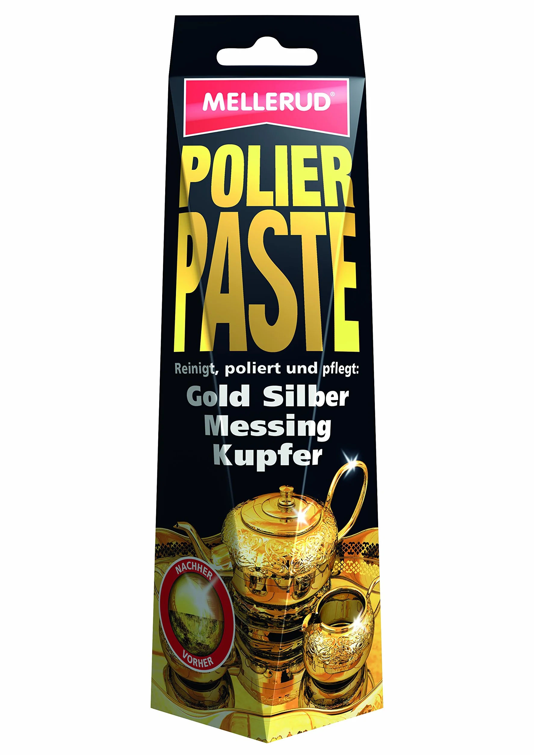 Mellerud 2003203227 - Pasta lucidante per oro, argento, ottone, rame, 150 ml