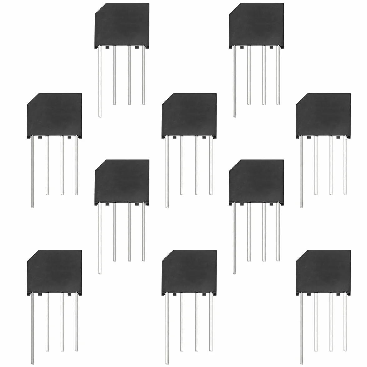 10 pezzi diodo raddrizzatore a ponte KBP307 monofase, 700 V/3 A, diodi elettronici al silicio a onda intera da 3 Ampere e 700 Volt, 4 pin