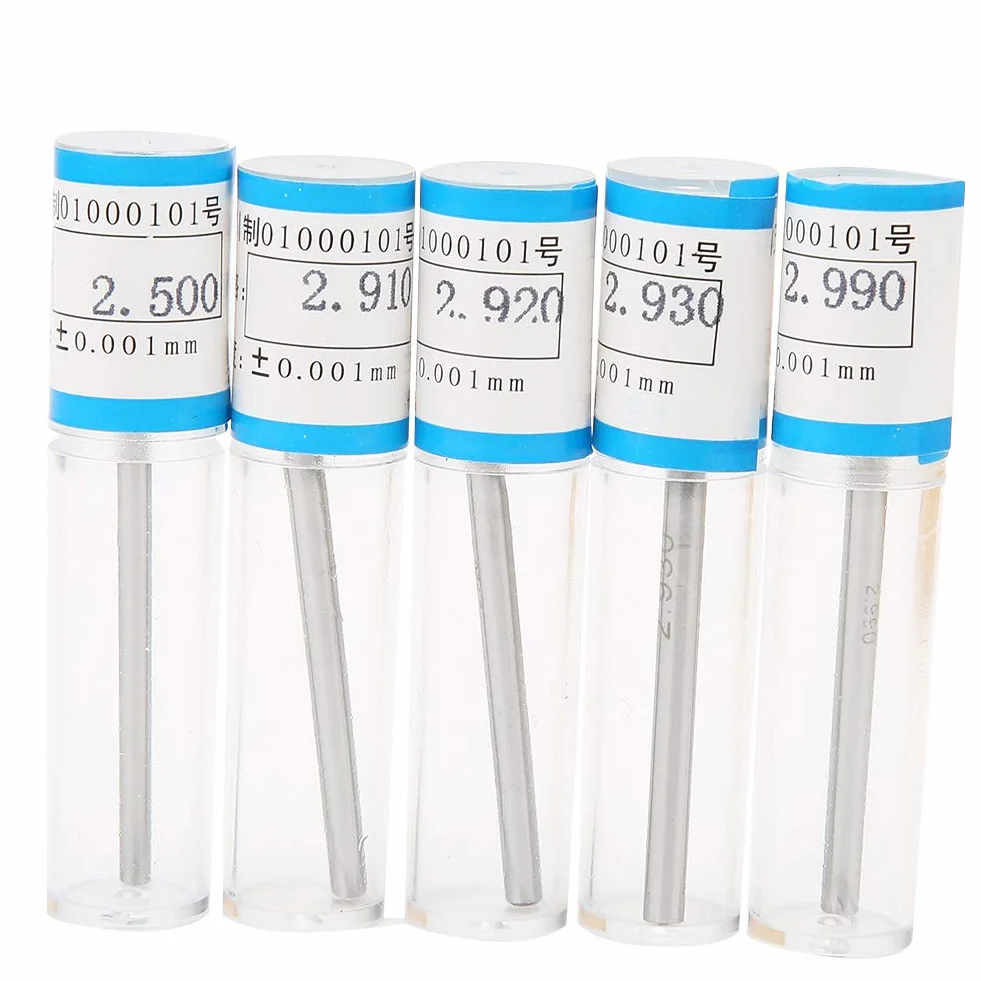 Set di calibri a perno e spina in acciaio 0,001 mm 50 pezzi 2,5-2,99 mm