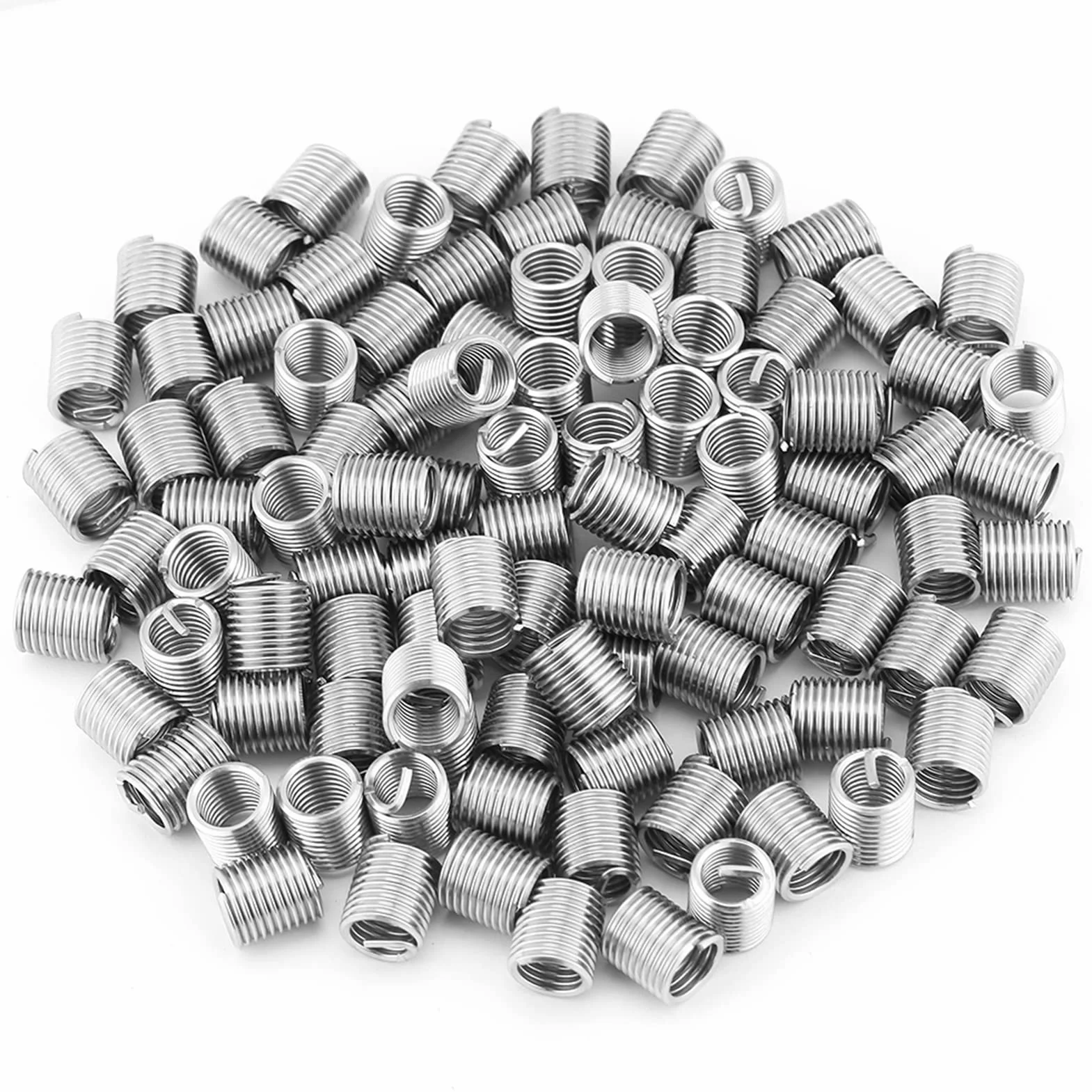 Inserti Filettati Elicoidali M8 x 1.25 Acciaio Inossidabile SS304 100 Pezzi Lunghezza 2D