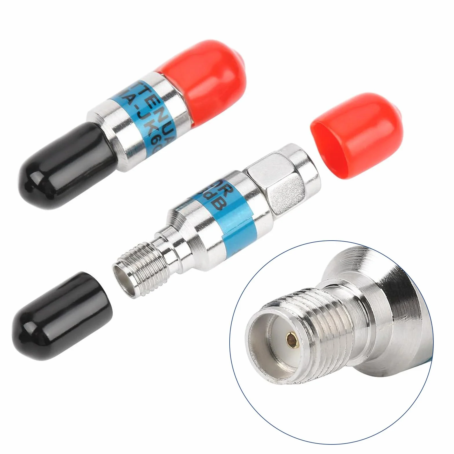 Attenuatore Coassiale, 3 Pezzi Sma-Jk Attenuatore Coassiale Rf Maschio-Femmina, Attenuatore 2W 50Ω 1-30dB Per Varie Applicazioni Che Richiedono Un Livello Di Potenza Regolato (10dB)