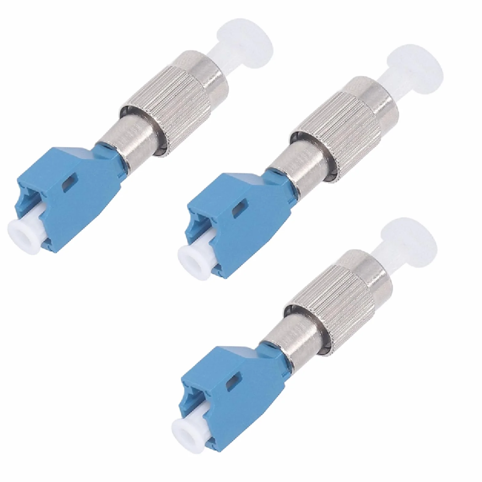 Adattatore ottico ibrido 3 pezzi FC UPC Maschio a LC UPC Adattatore Femmina Bassa Perdita di Inserzione Connettore in Fibra Ottica di Isolamento Eccellente Per Reti