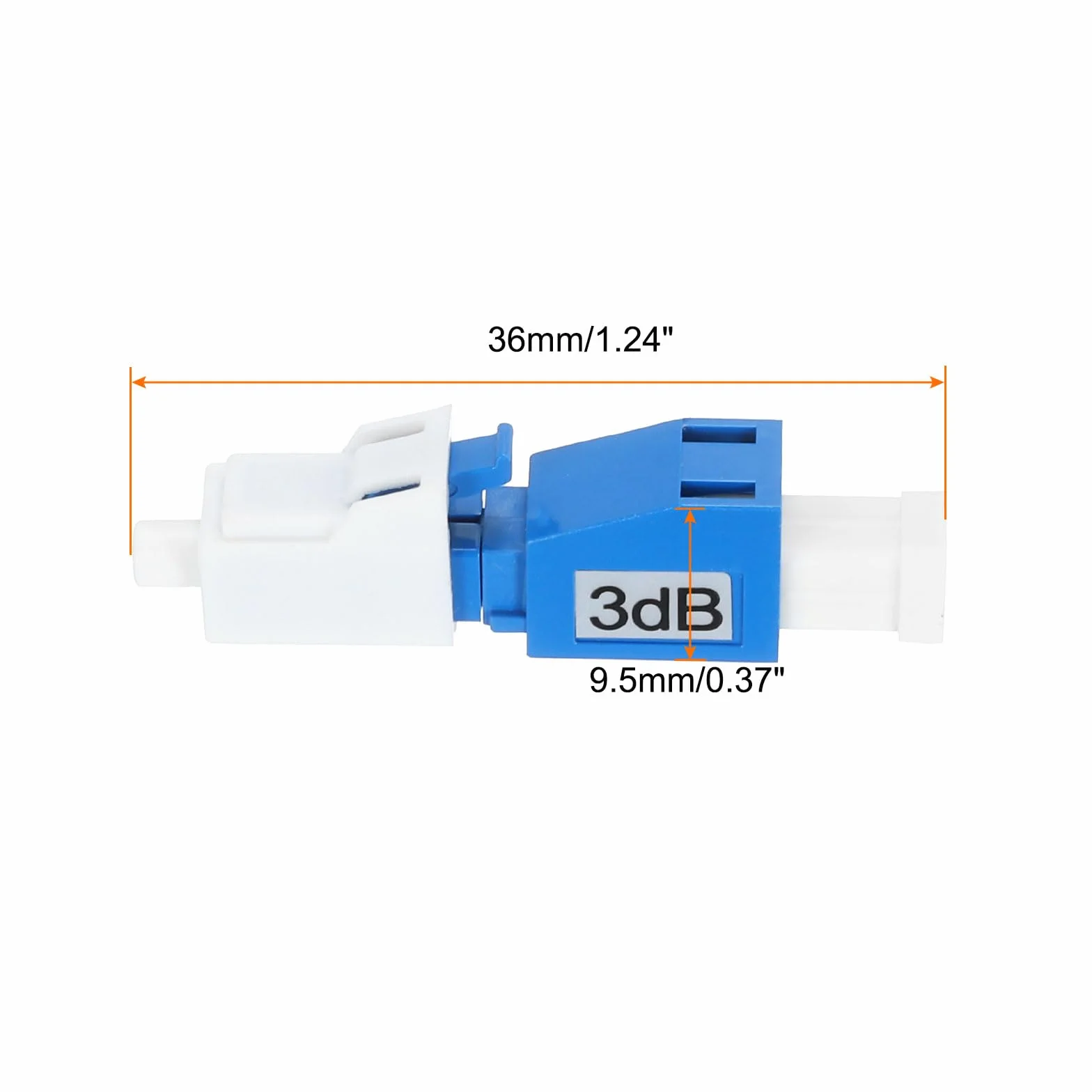 QUARKZMAN Attenuatore per Fibre Ottica Lc 3db, Attenuatore per Fibre Ottica Fissa Monomodale Lc/Upc Sm da Maschio a Femmina per Trasmissione in Fibre Ottica, 4pz