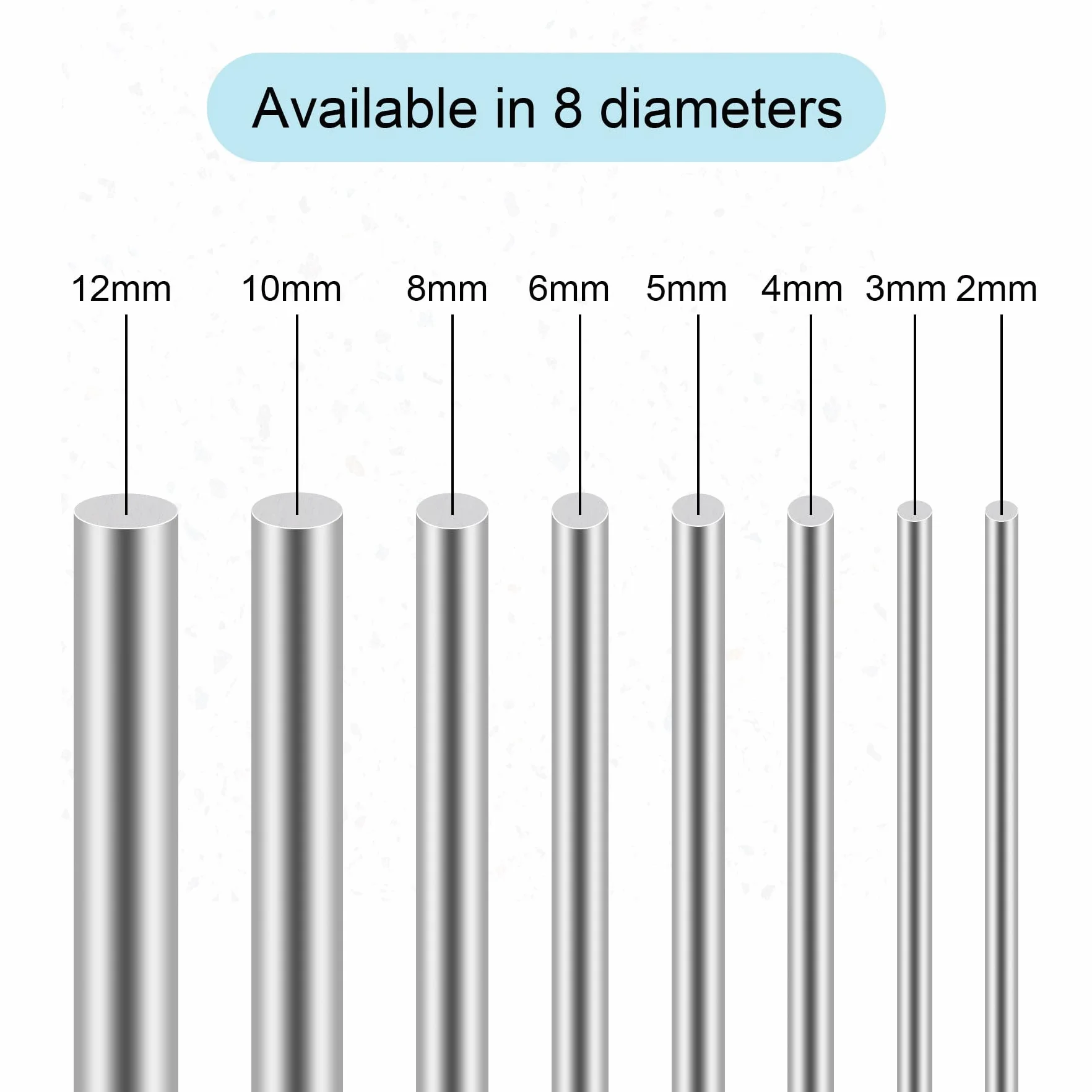 Barre in Acciaio Inox 304 2 mm x 100 mm 5 Pezzi per Modellini RC Fai da Te