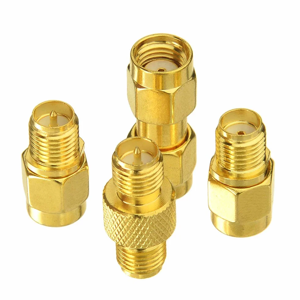 Superbat Connettore SMA 50ohm Femmina/Maschio RPSMA Kit 4 Pezzi RF per Antenna WiFi