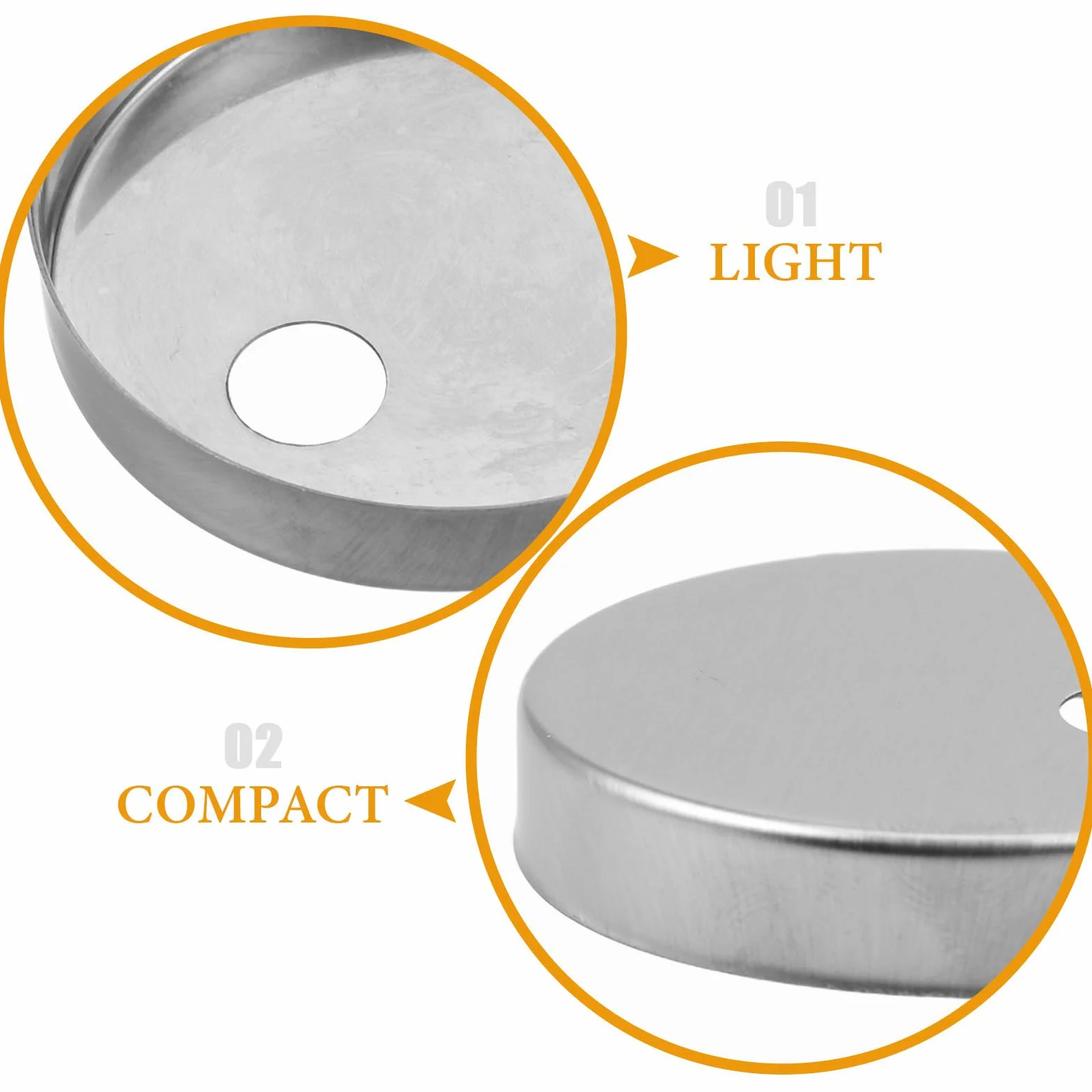 Set 2 Paia Tappi Bulloni Water Acciaio Inox 45mm per Fissaggio Sedile Bagno