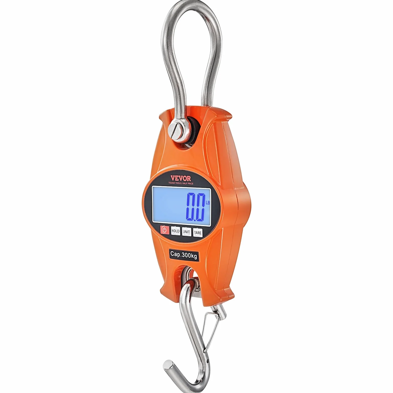 VEVOR Mini Bilancia Industriale Sospesa 300kg, Bilancia Digitale da Gru in Alluminio Fuso Schermo LCD Alta Precisione