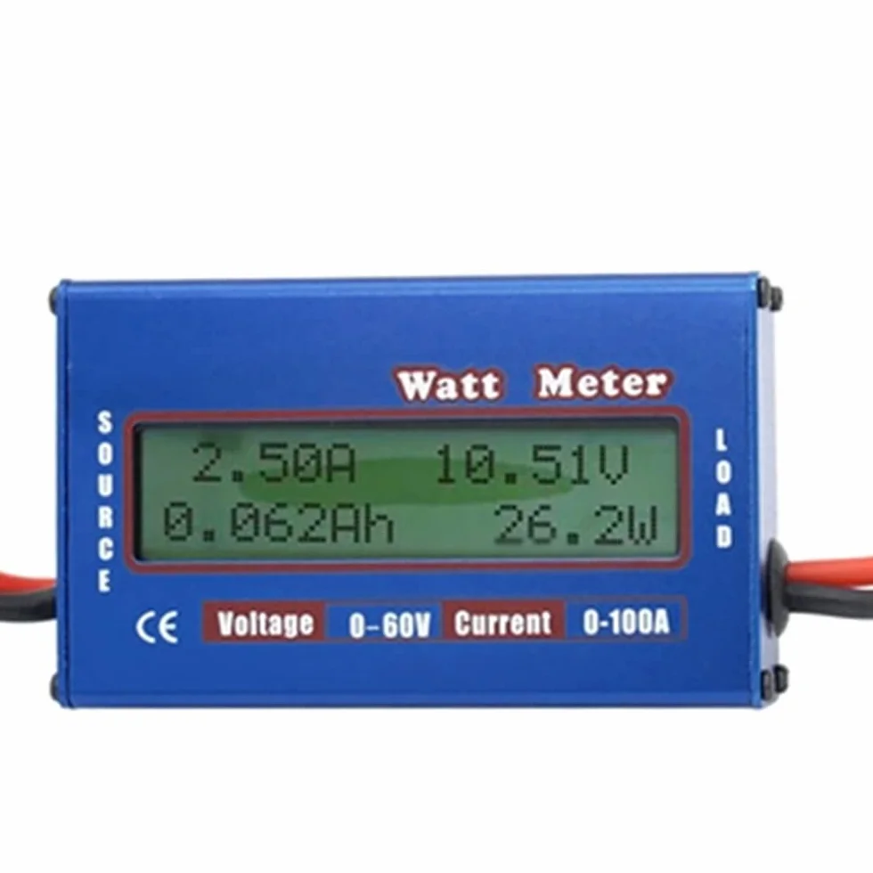 DollaTek Watt Tester di Potenza Wattmetro Analizzatore di Potenza DC Strumento di analisi del contatore di energia ad Alta precisione Watt Volt Amp Amp (0-100 A 0-60 V)