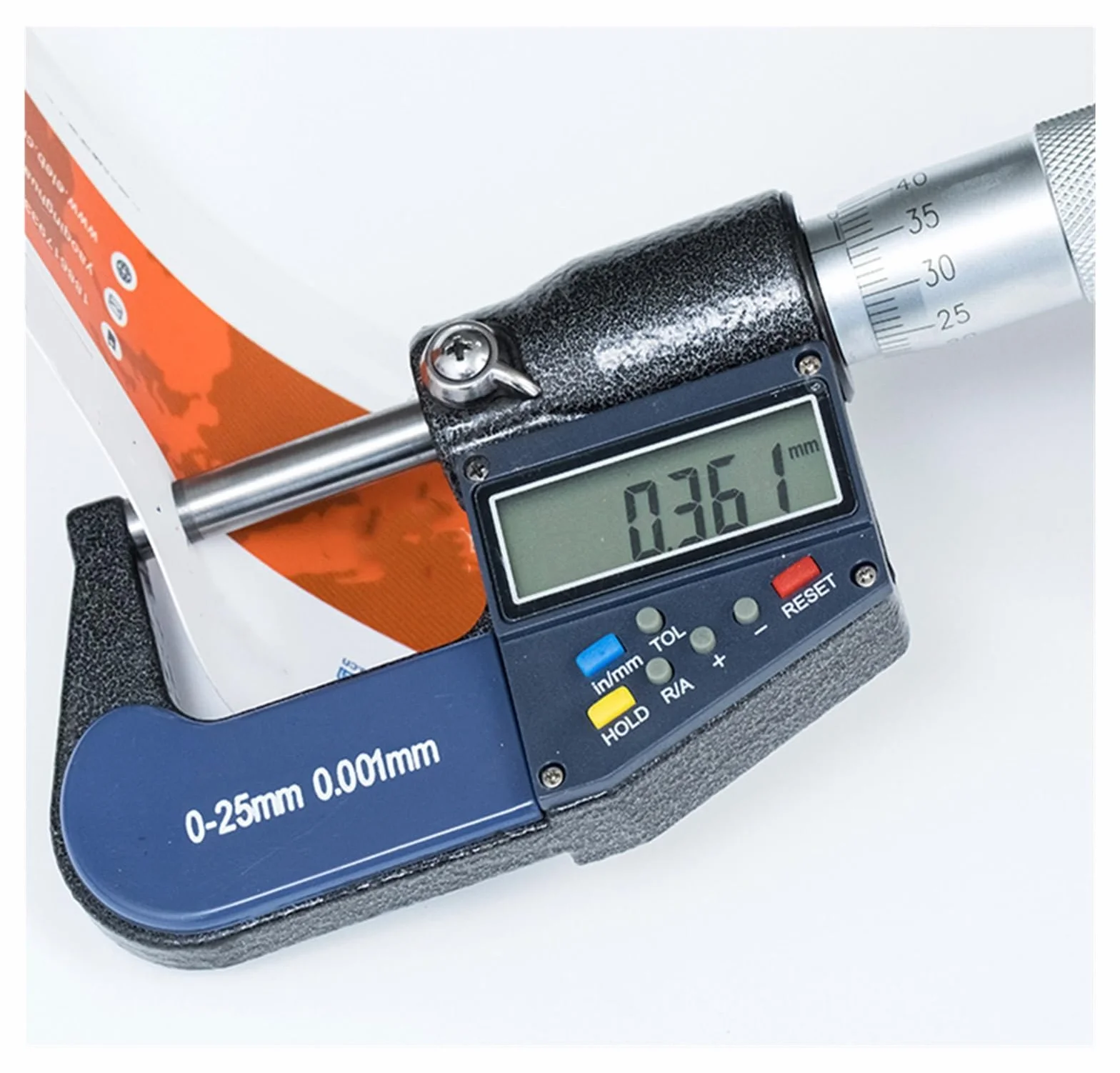 Comparatore, 0-25-50-75-100mm 0,001 mm Micrometro esterno elettronico digitale 0-25 mm con strumenti di misurazione schermo LCD extra large(50-75MM)