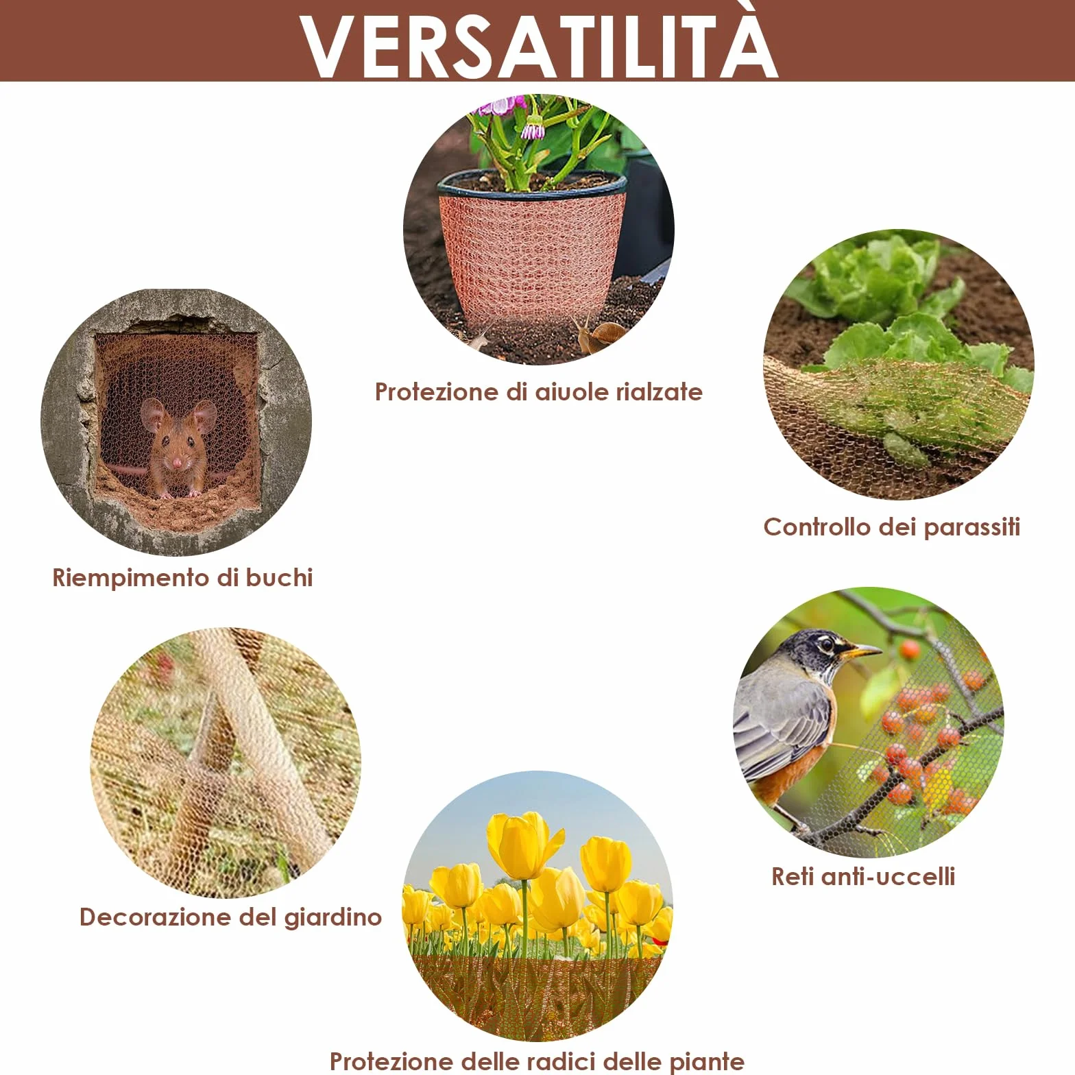 Nastro in Rame Contro Le lumache, 12 m x 12,7 cm, Doppio Strato di Repellente per lumache, in Rame, tagliabile per prevenire Topi da Giardino, Uccelli e lumache
