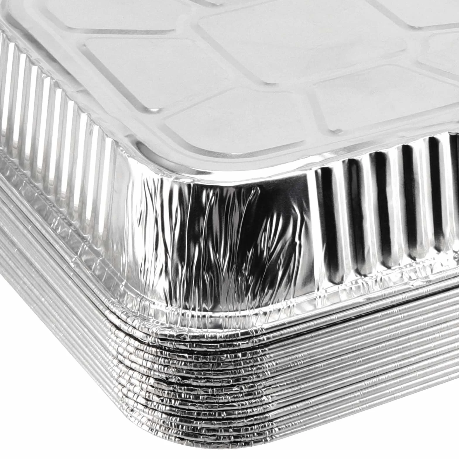 PINGEUI 30 vassoi in alluminio 20,5 x 20,5 x 4,5 cm con coperchio trasparente